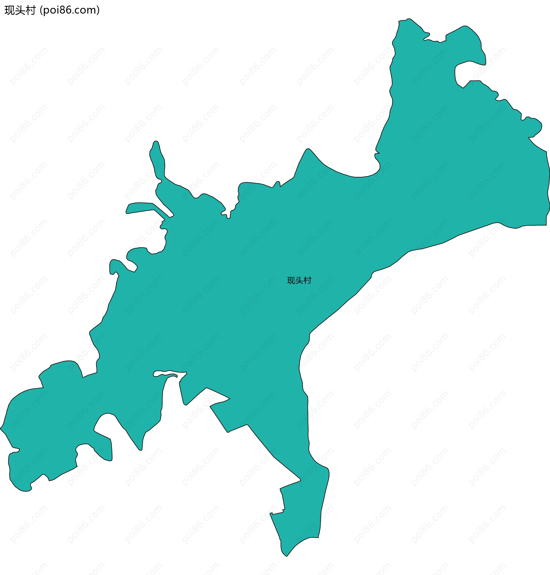 现头村边界地图