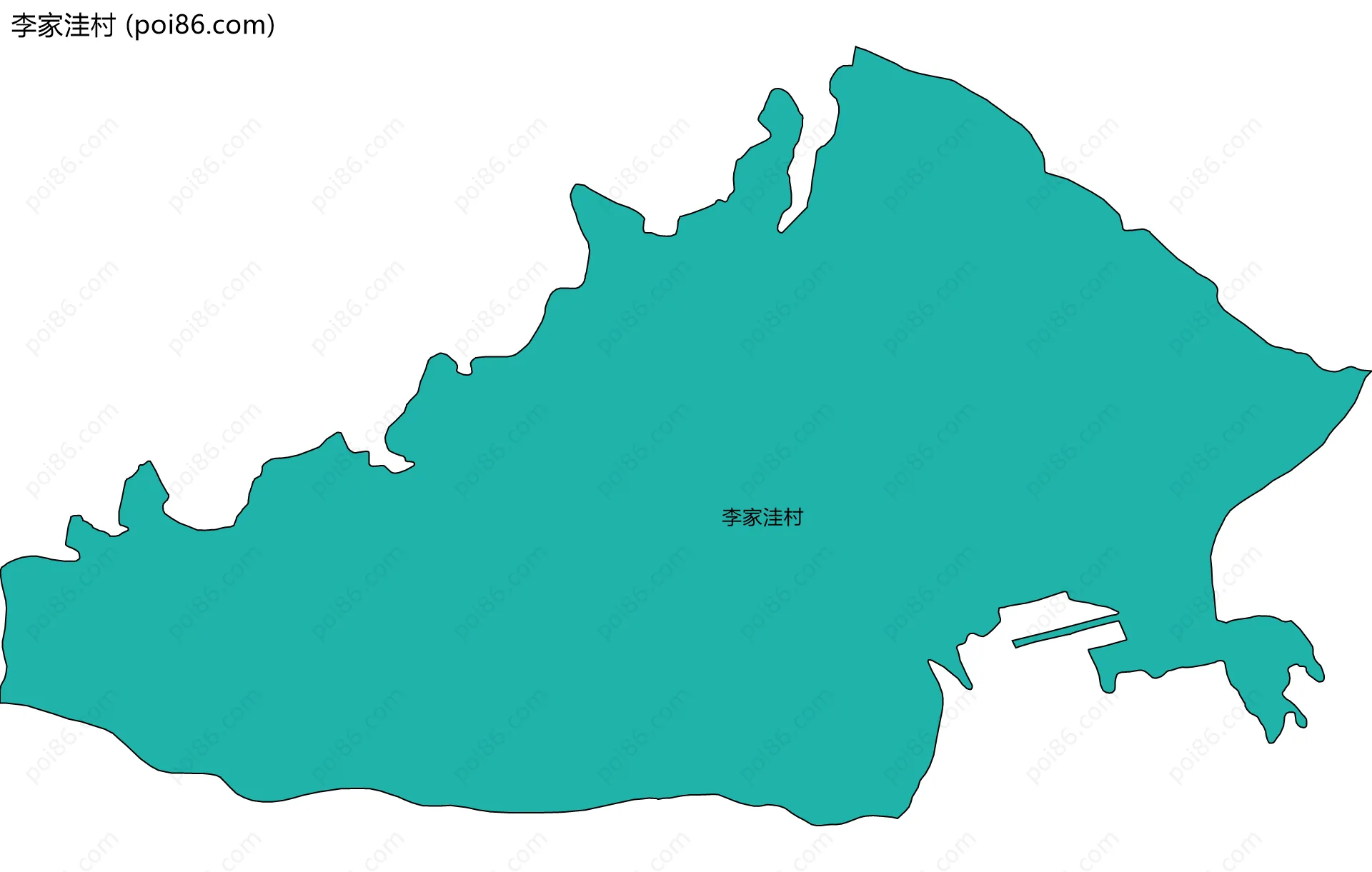 李家洼村边界地图