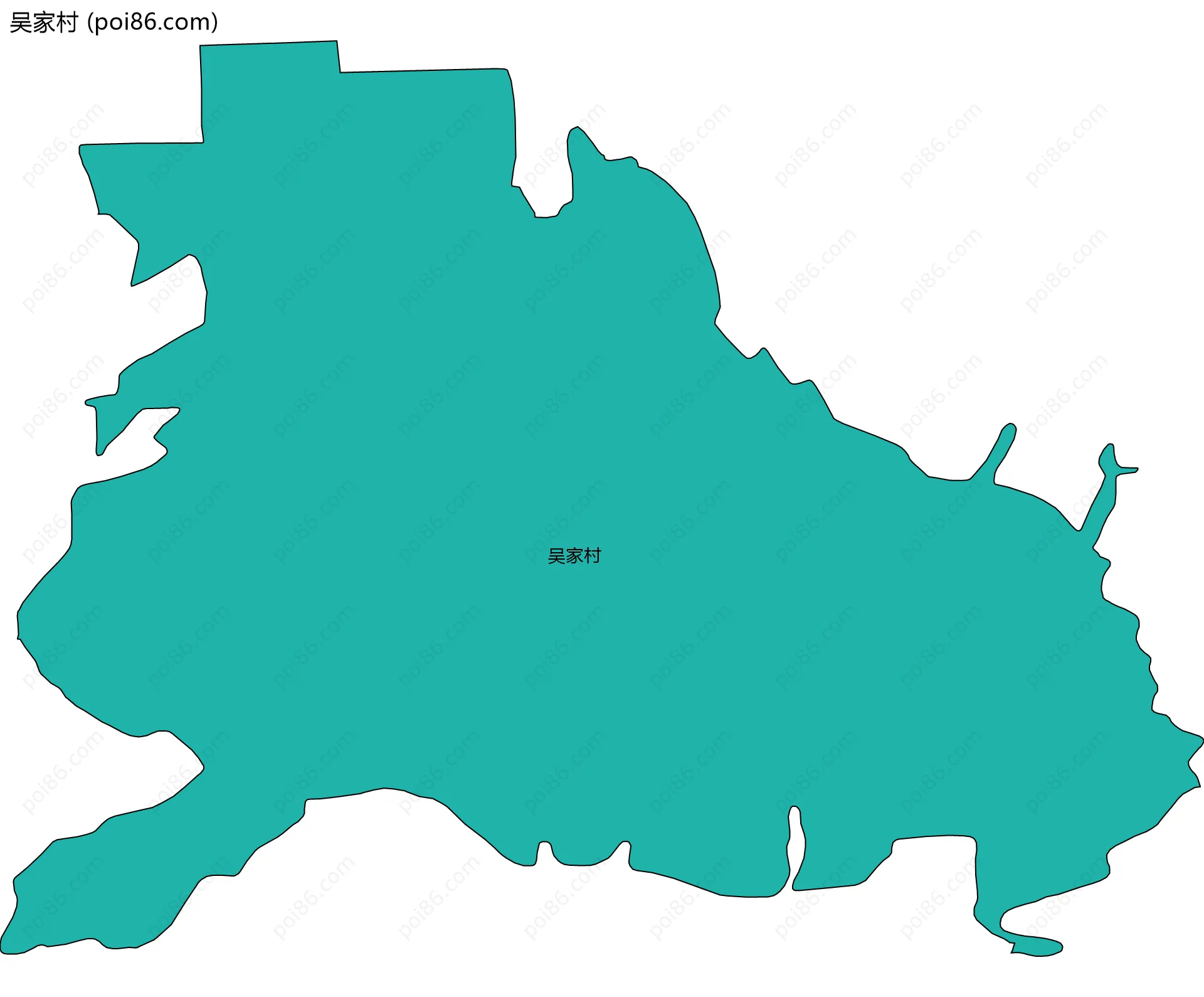 吴家村边界地图