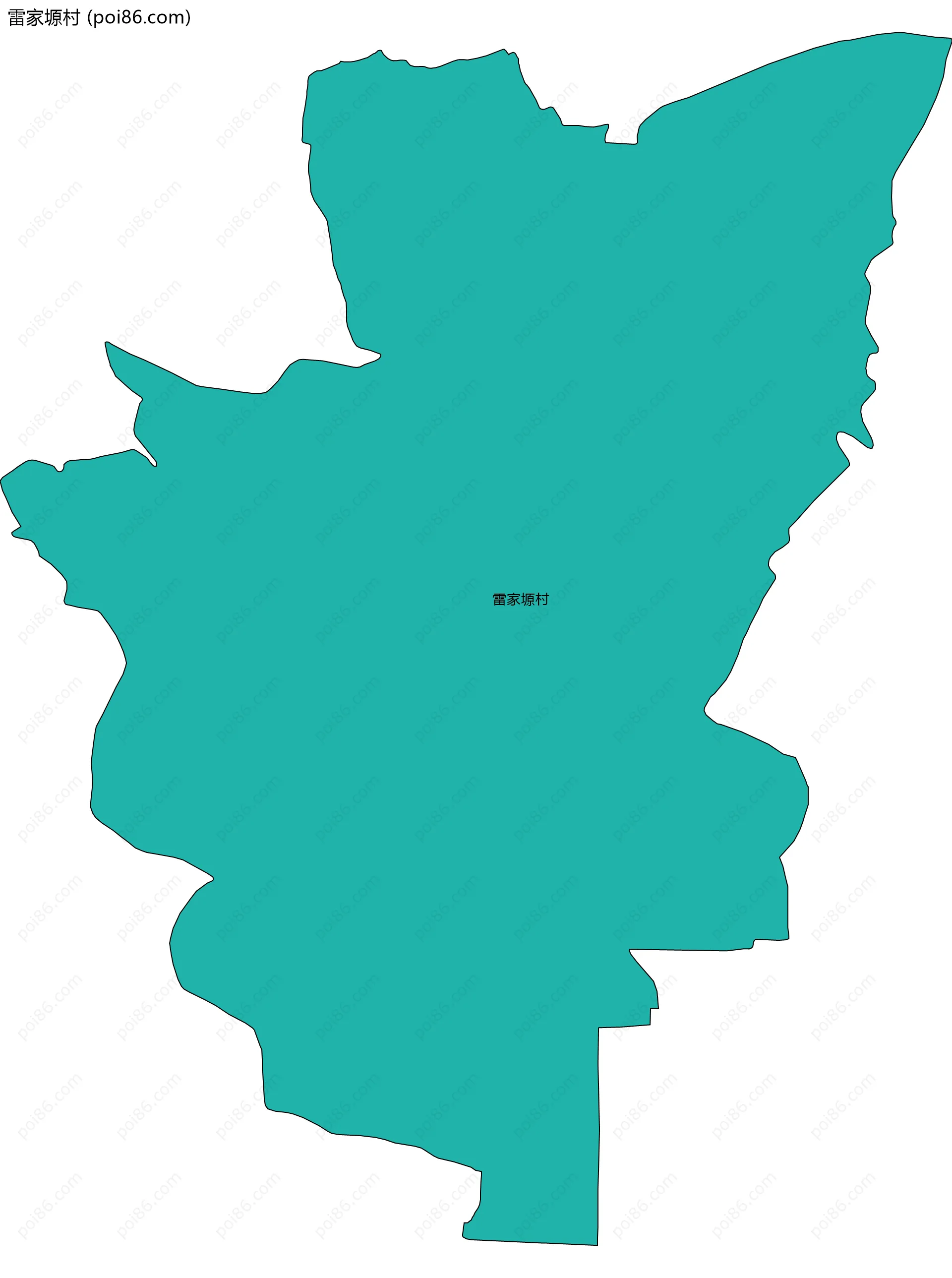 雷家塬村边界地图