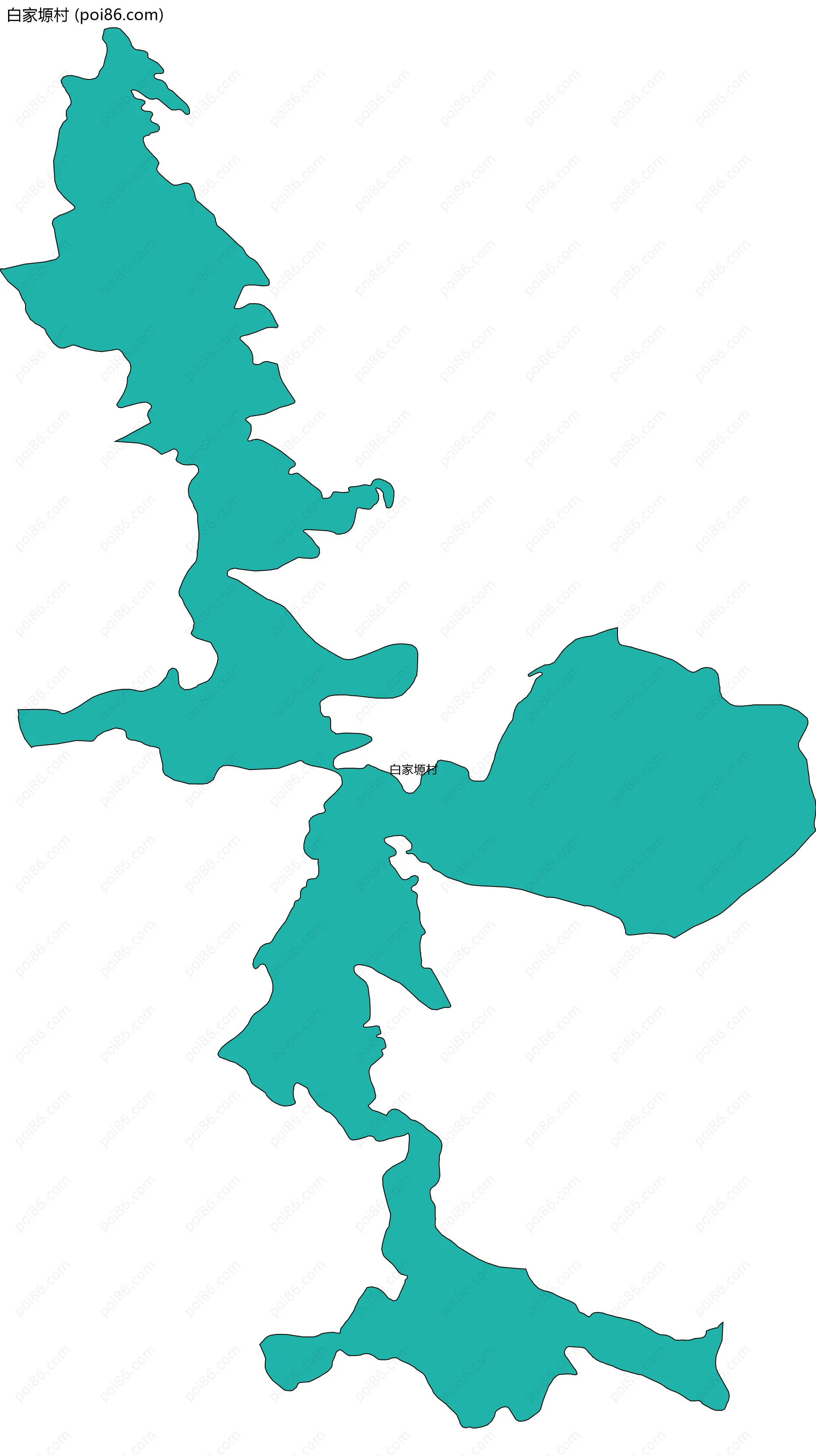 白家塬村边界地图