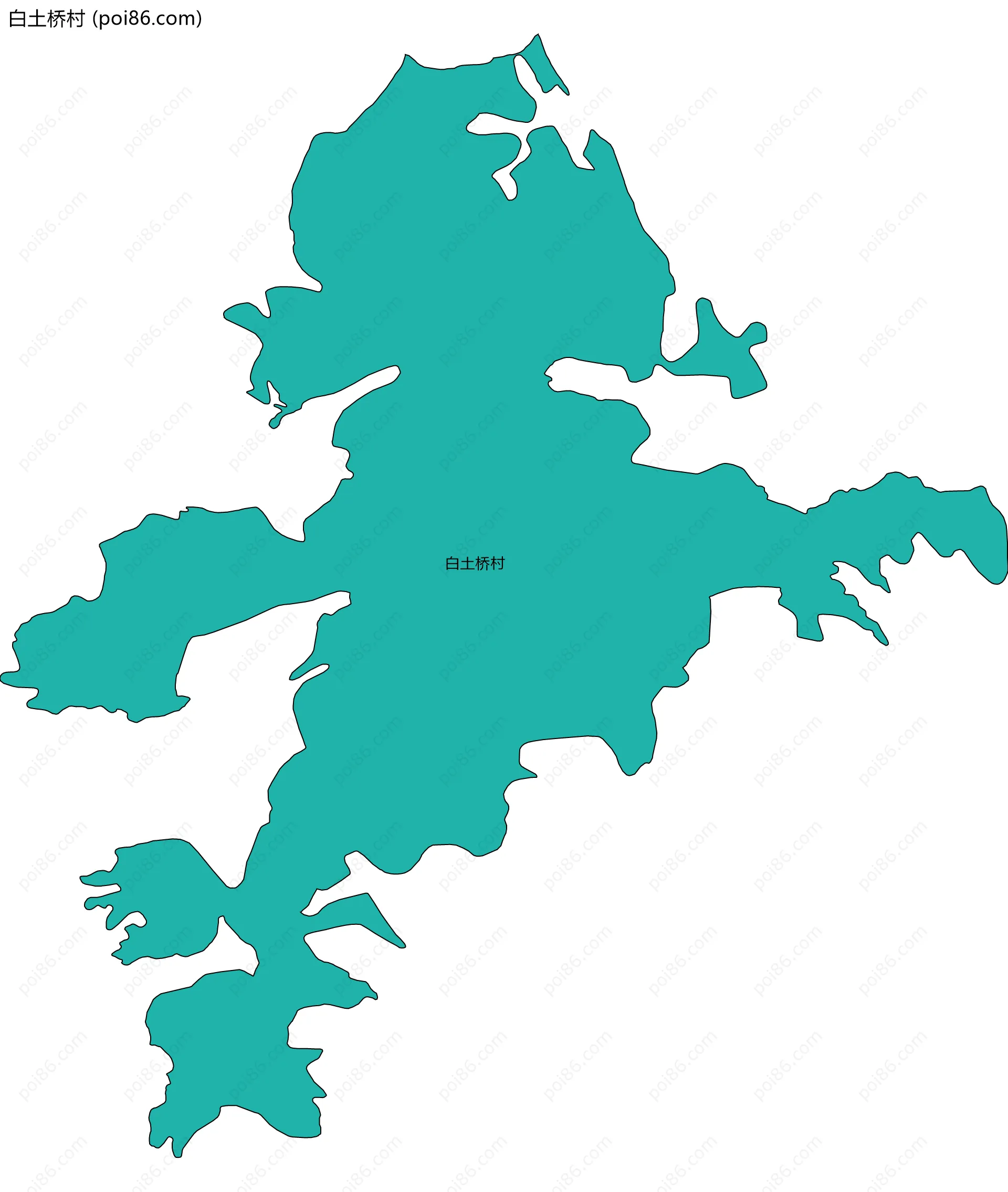 白土桥村边界地图