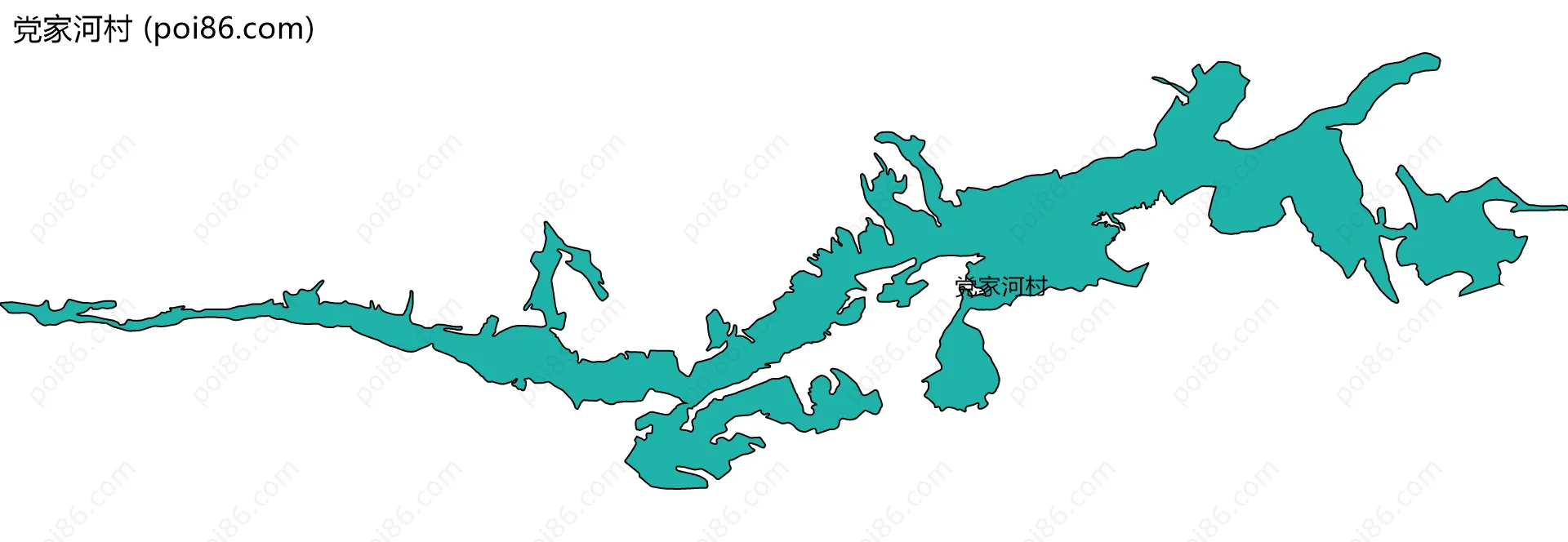 党家河村边界地图