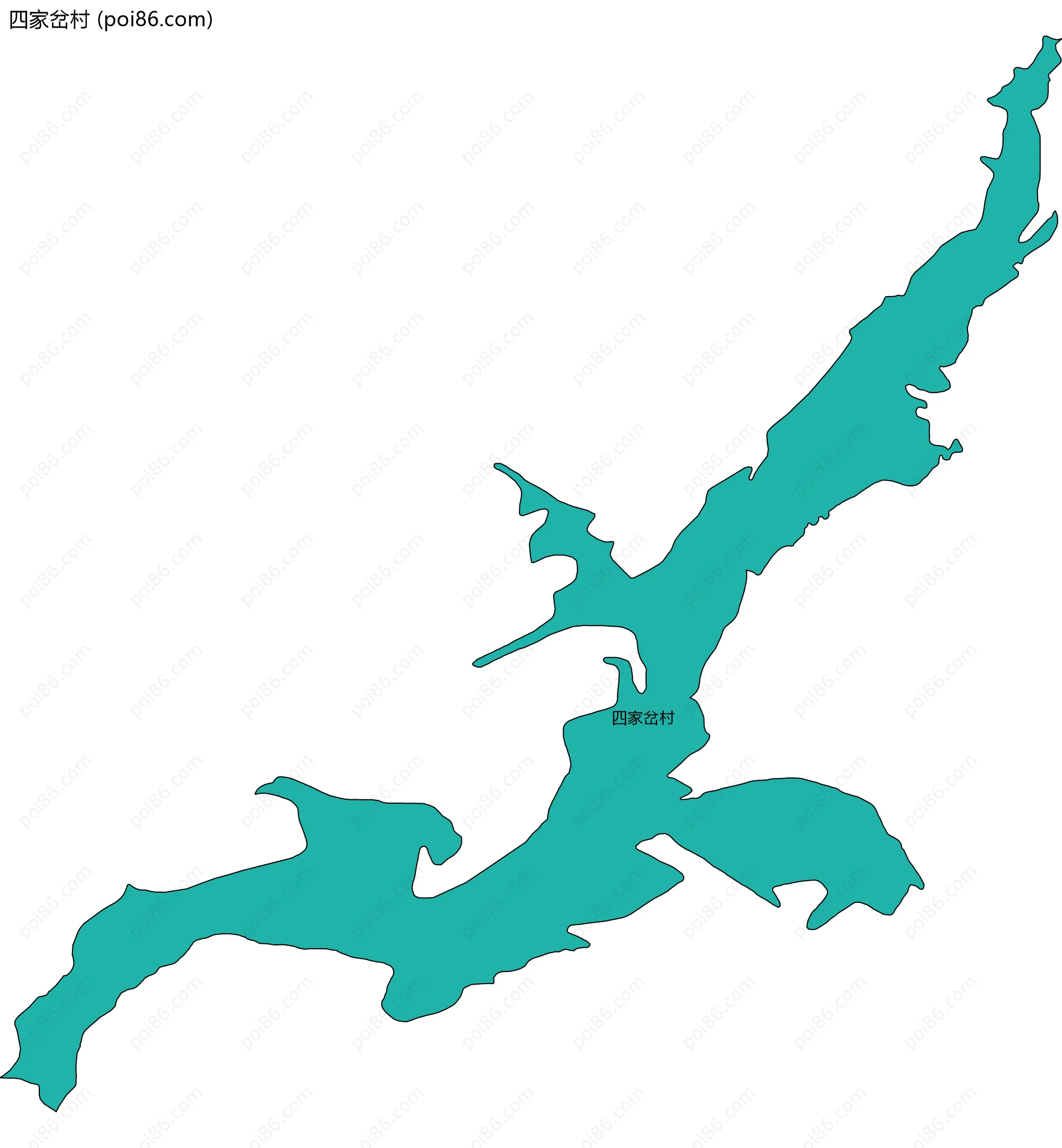 四家岔村边界地图