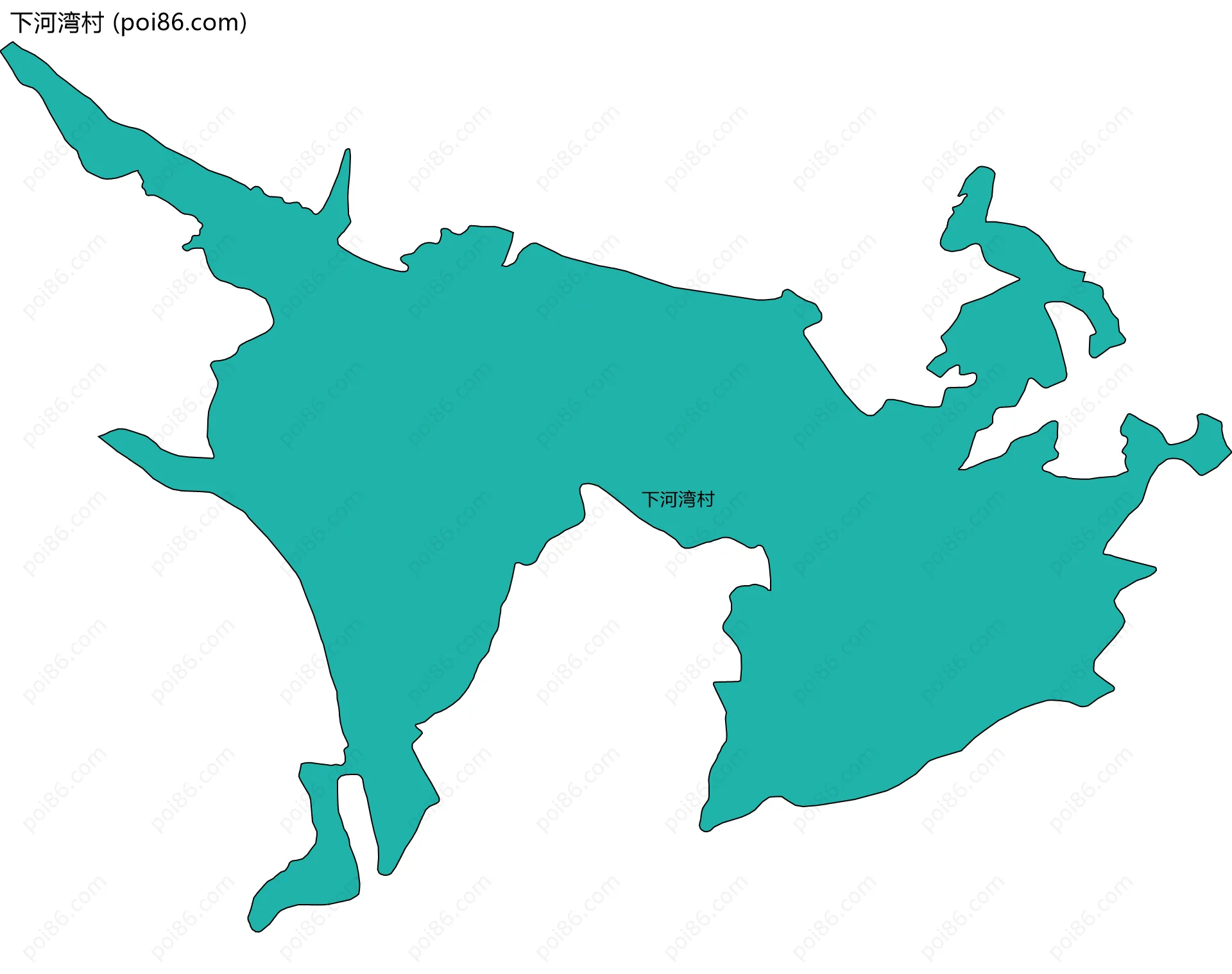 下河湾村边界地图