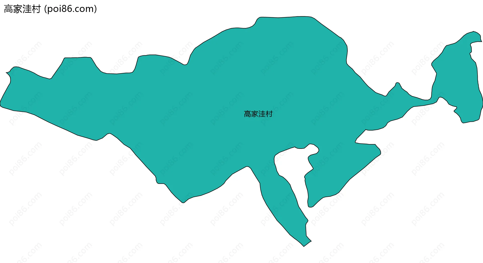 高家洼村边界地图