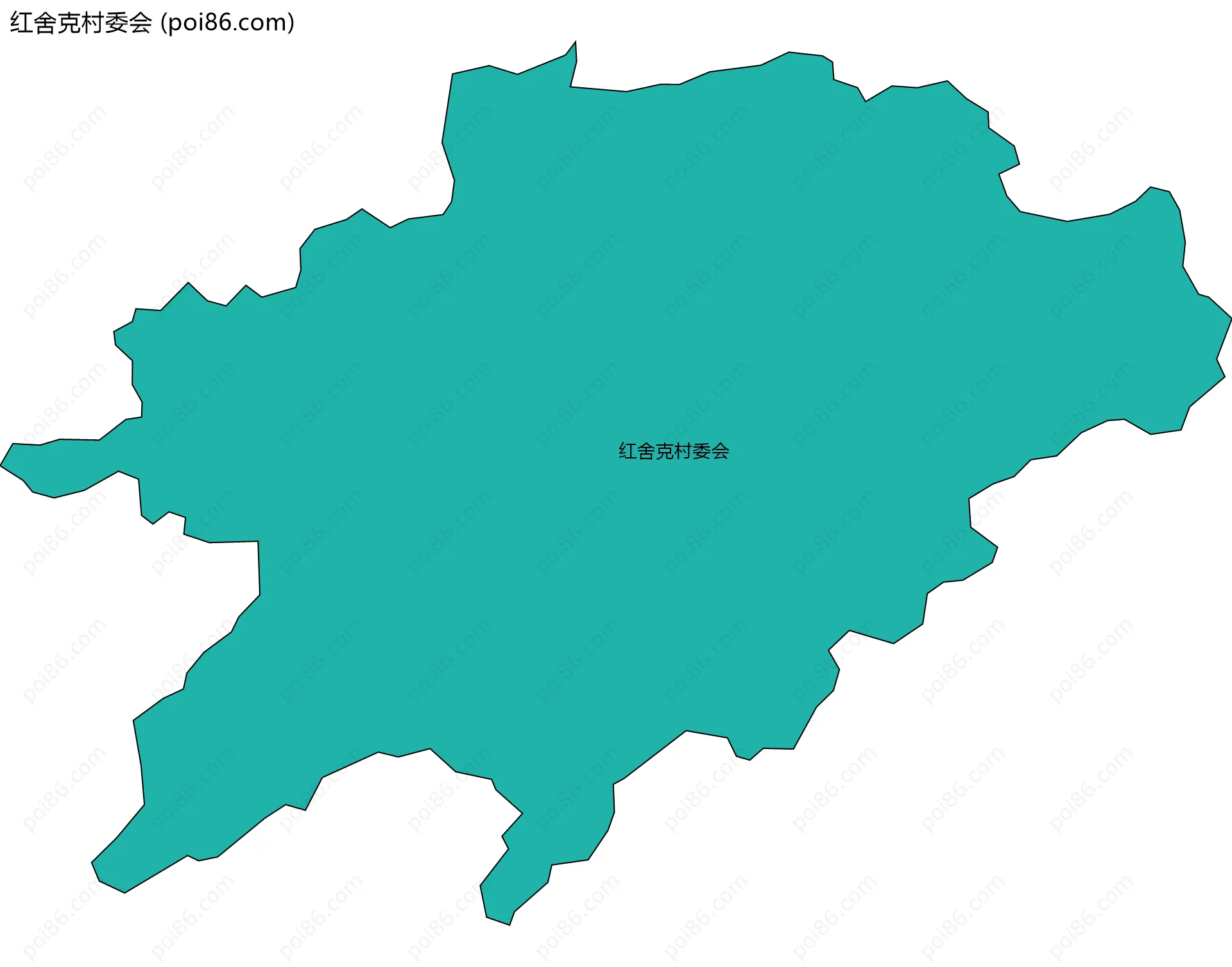 红舍克村委会边界地图