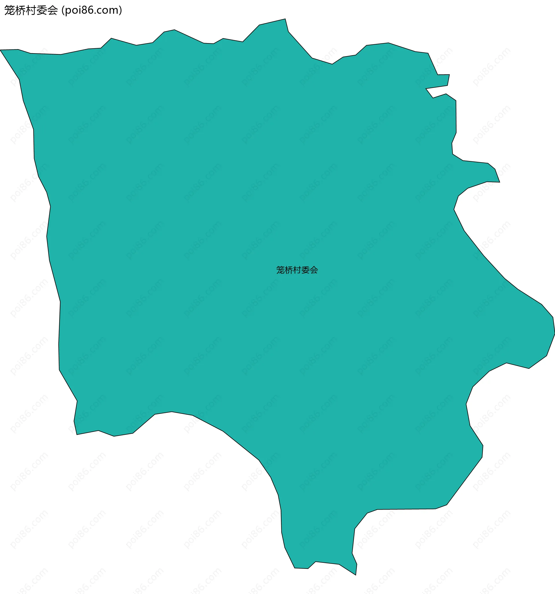 笼桥村委会边界地图