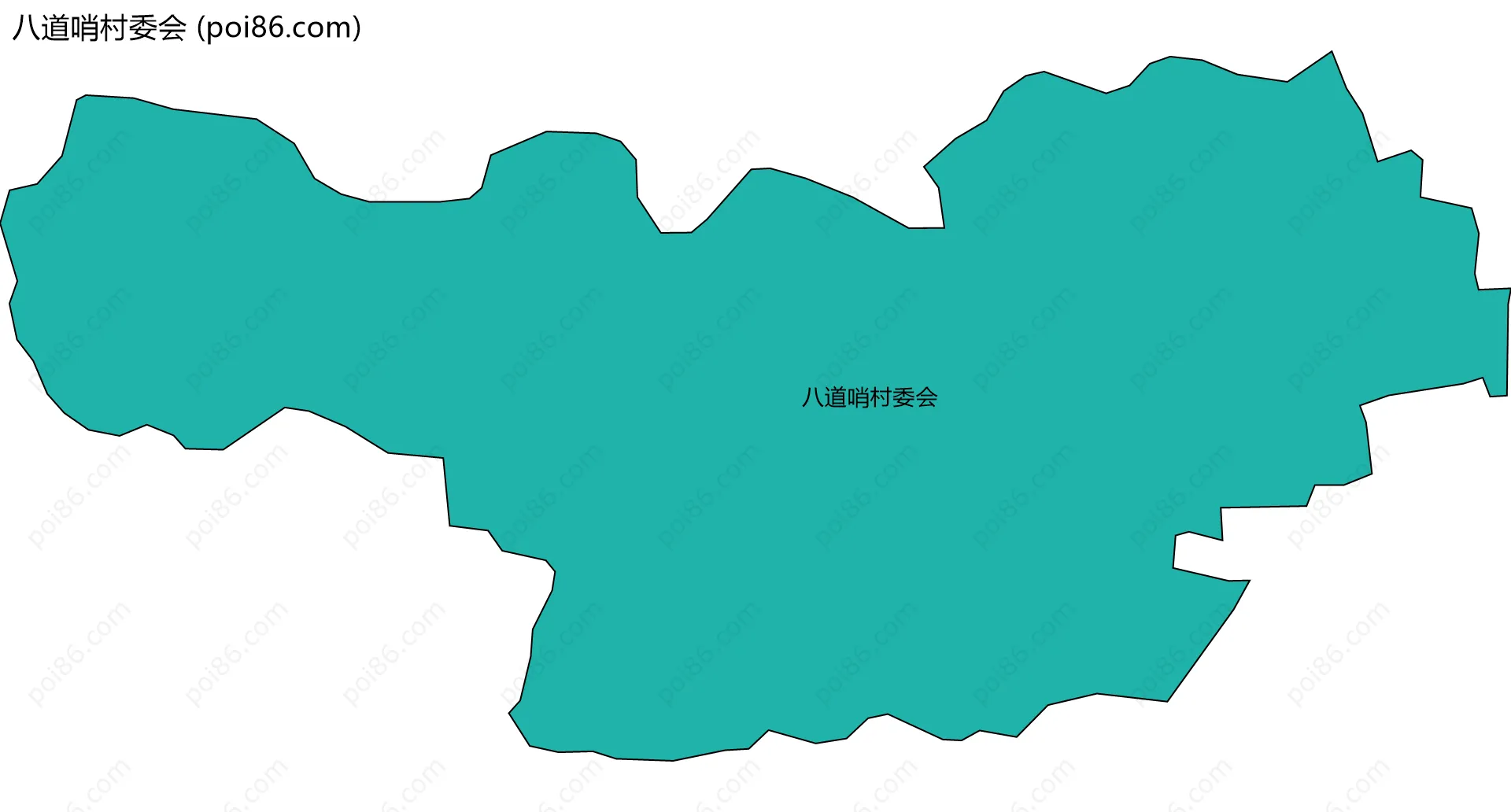 八道哨村委会边界地图