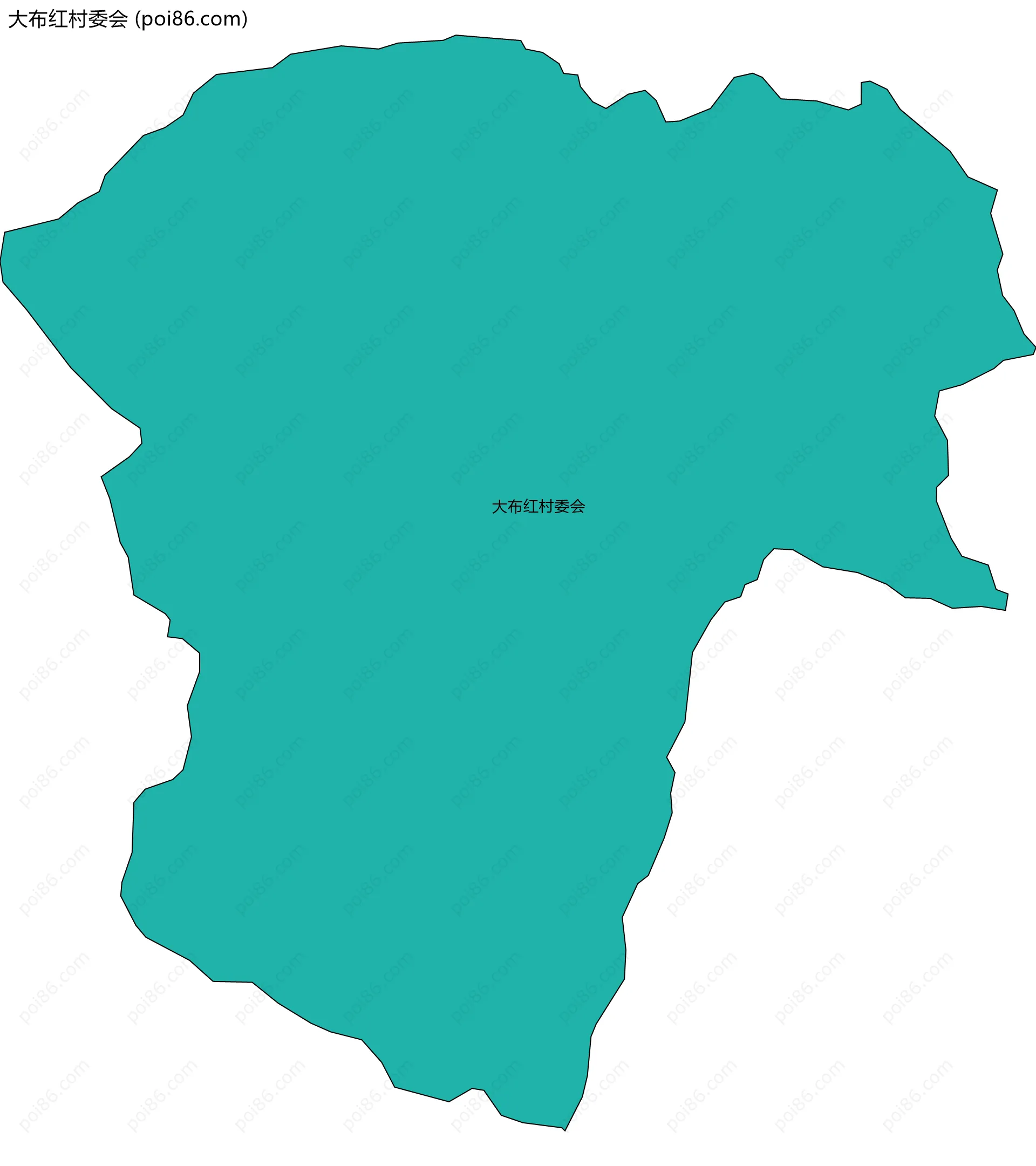 大布红村委会边界地图