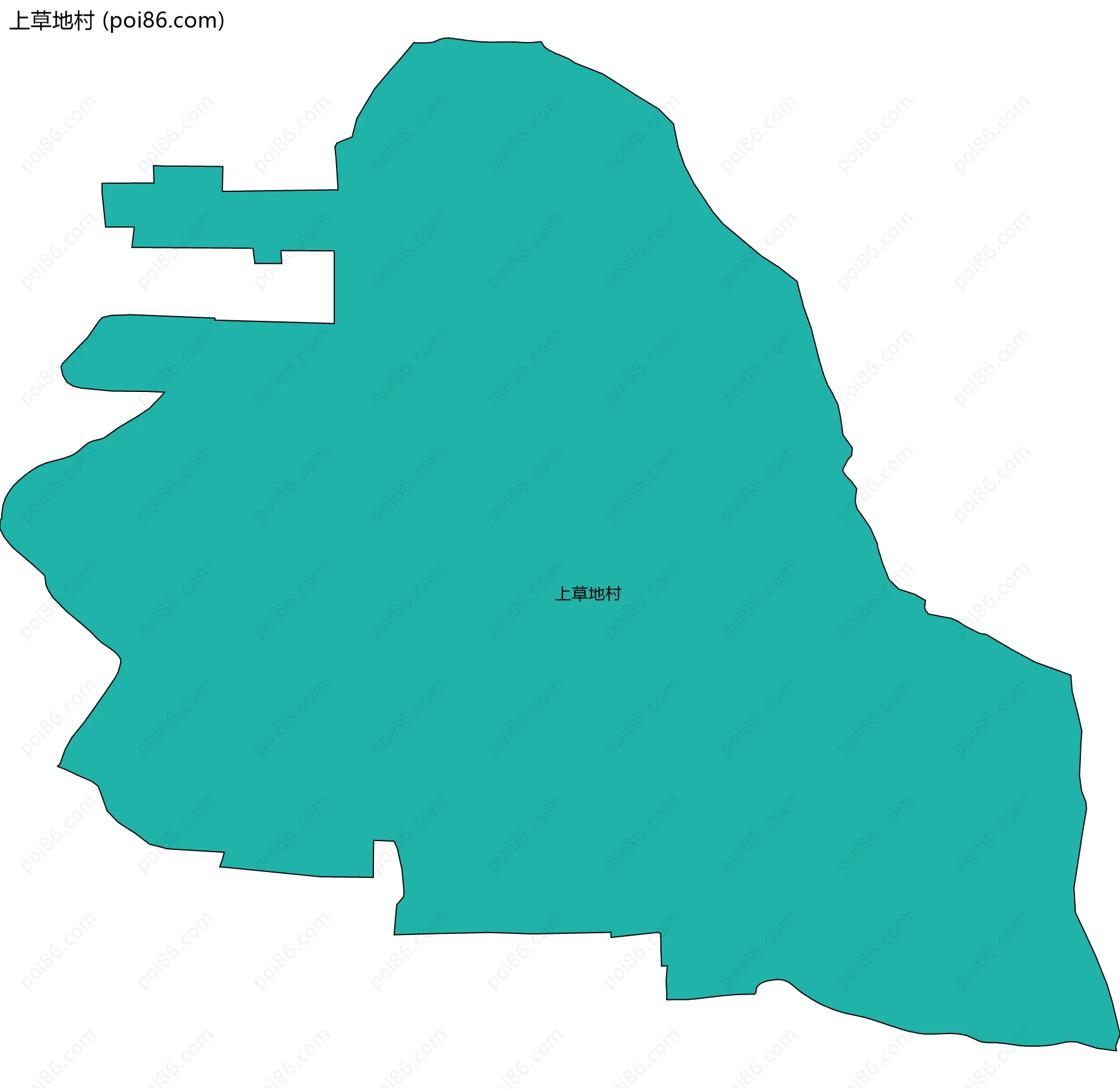 上草地村边界地图