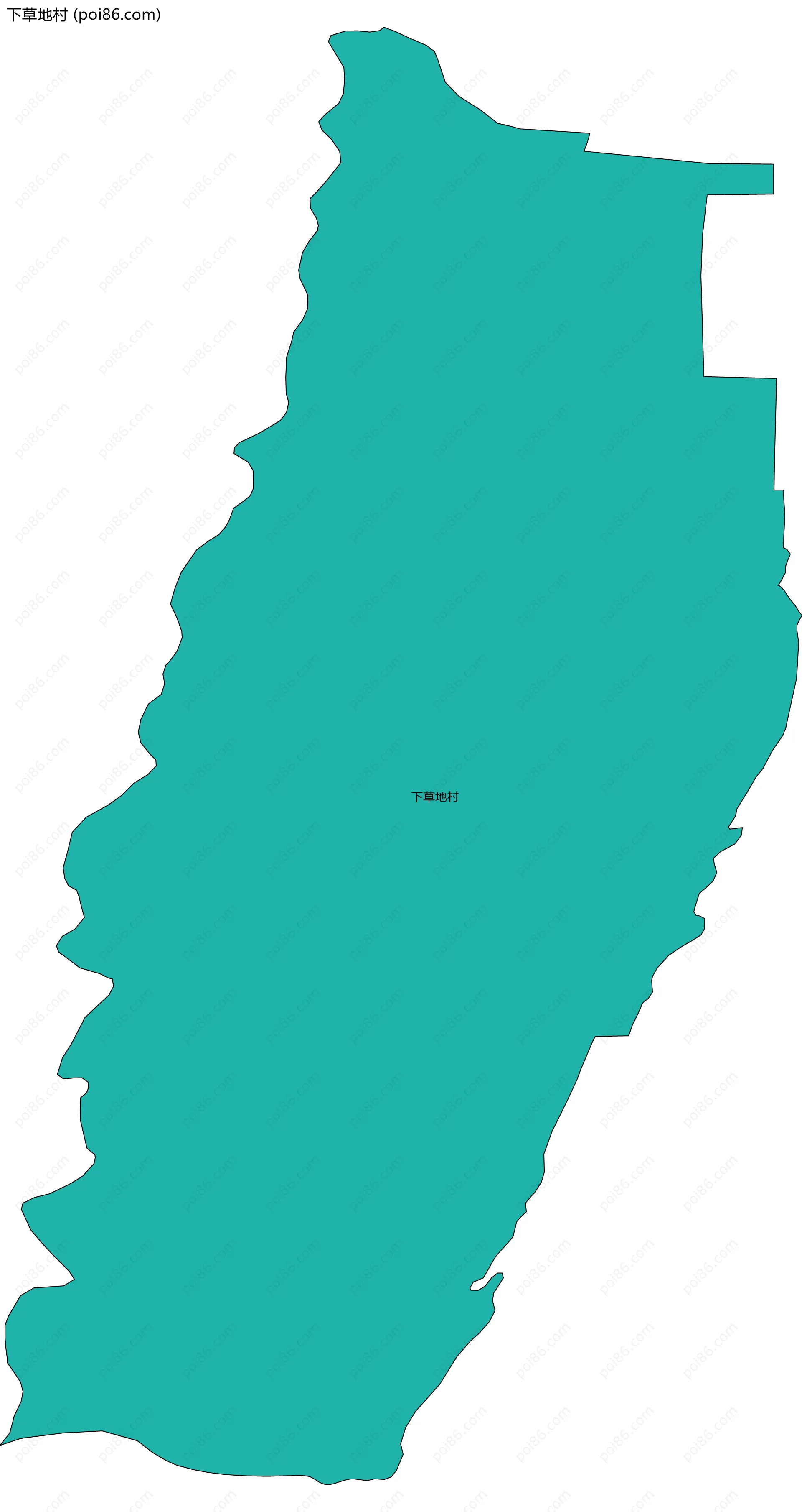 下草地村边界地图
