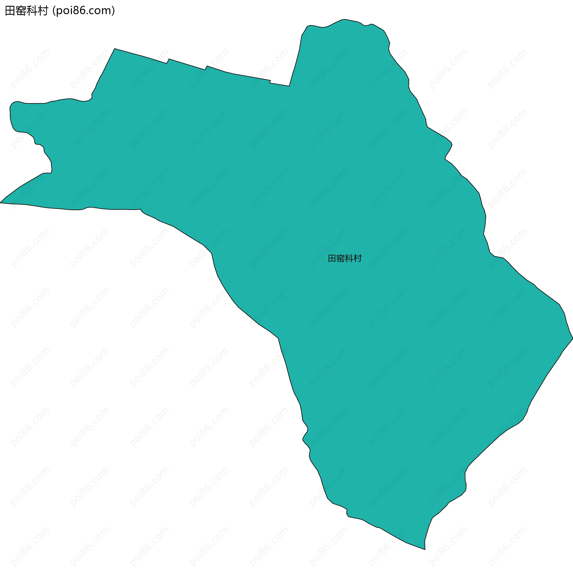 田窑科村边界地图