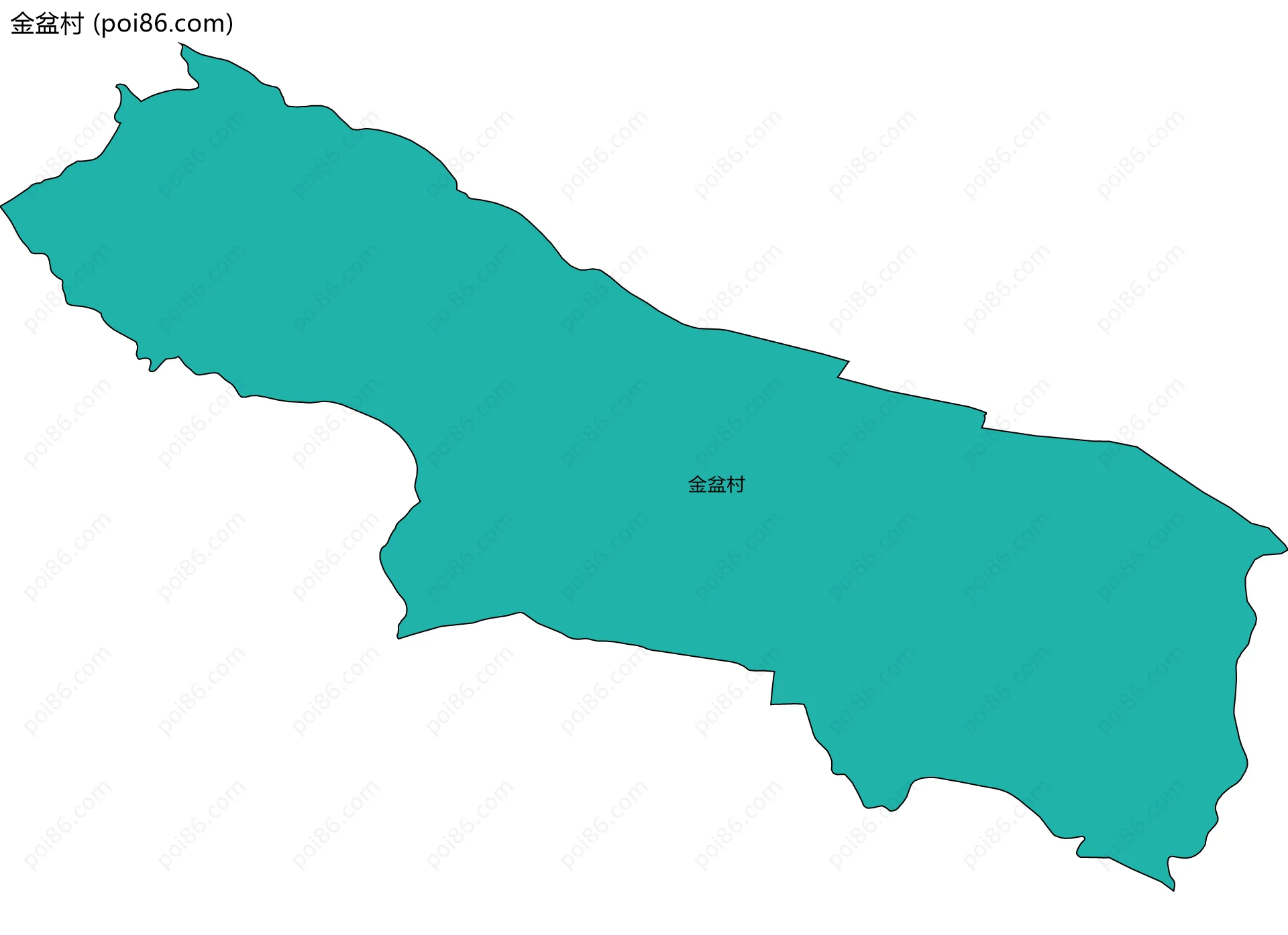 金盆村边界地图
