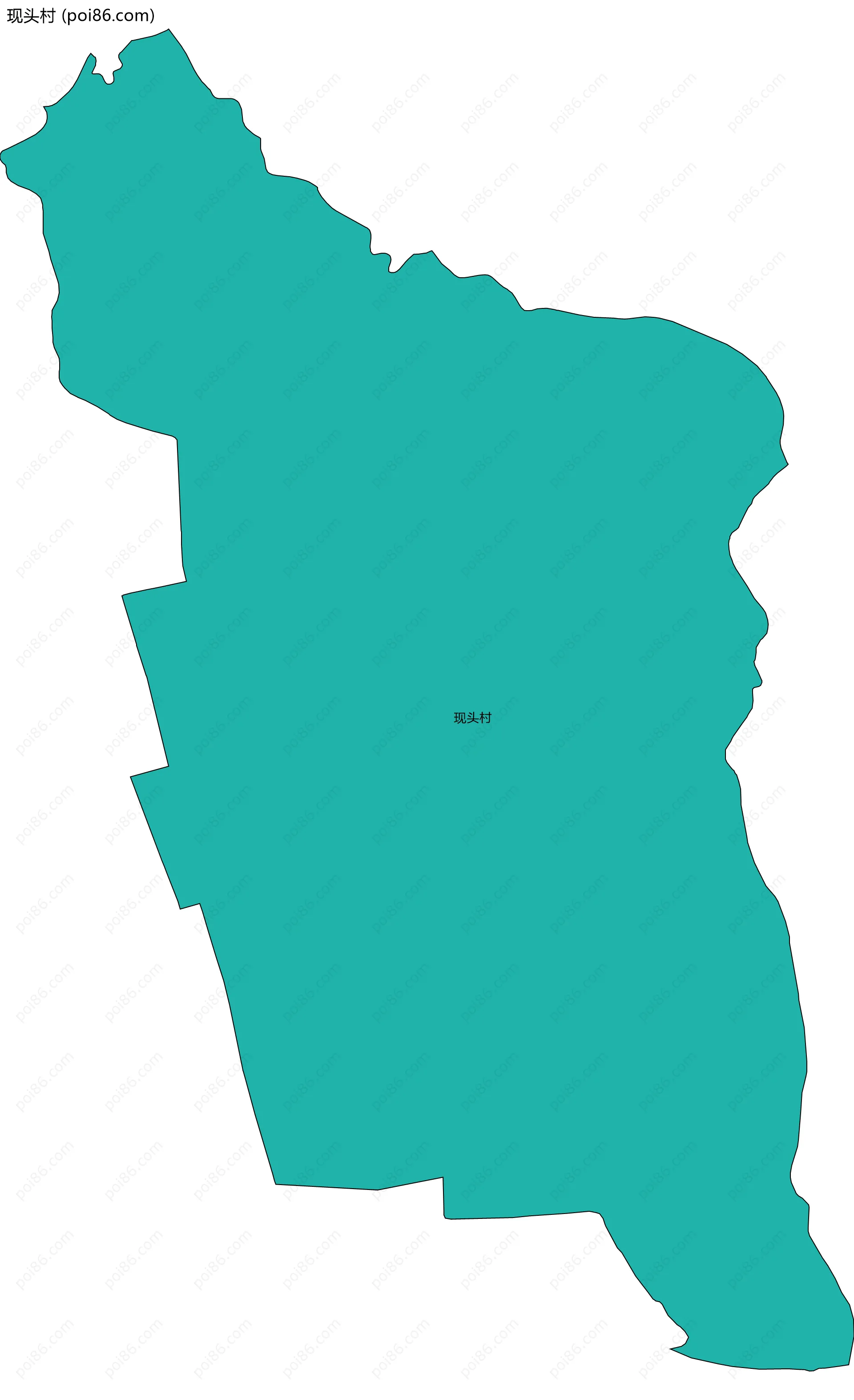 现头村边界地图