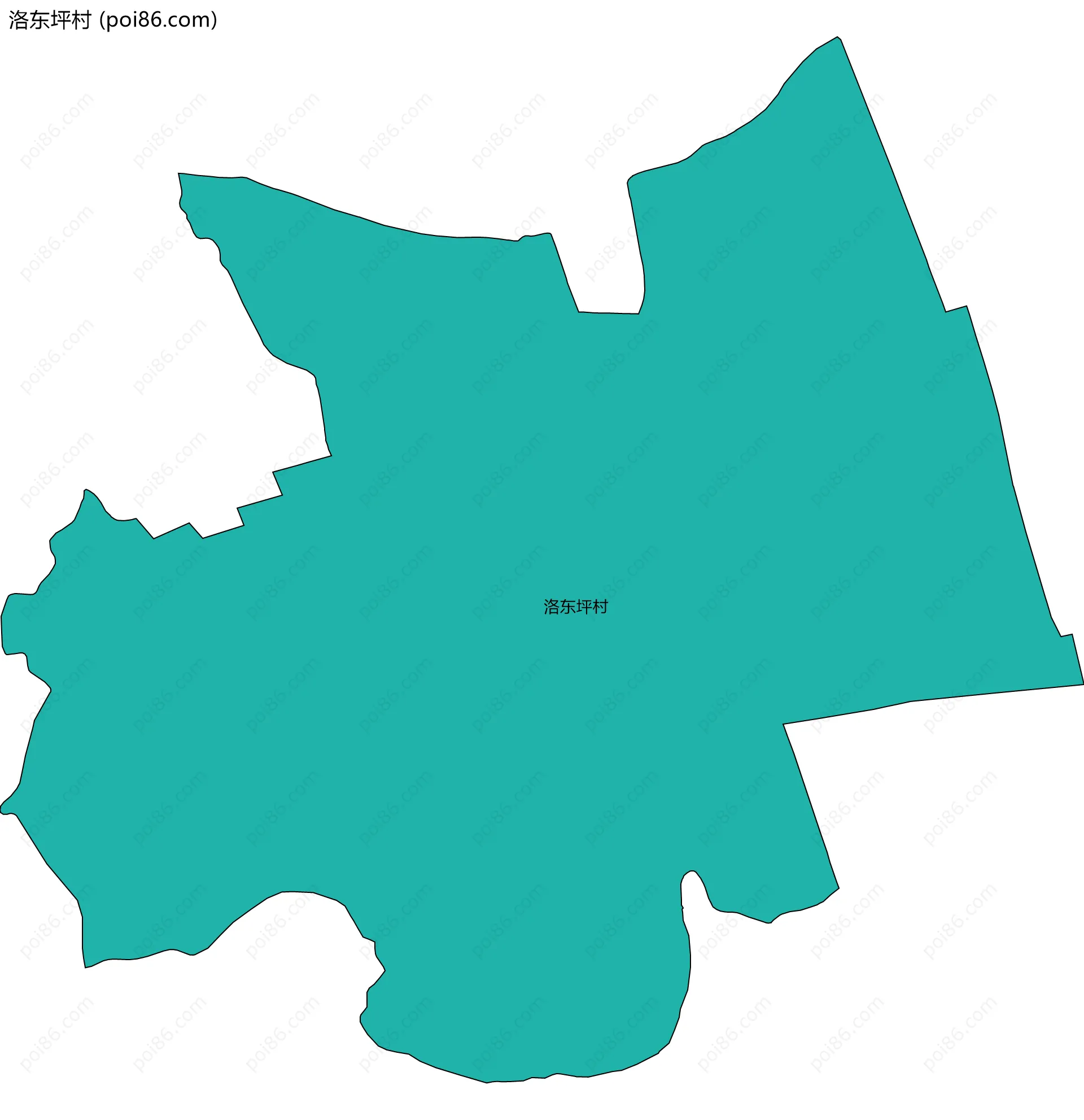 洛东坪村边界地图