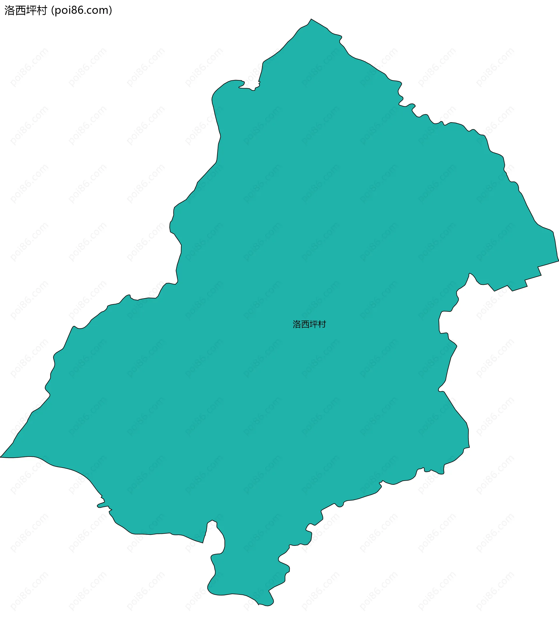 洛西坪村边界地图