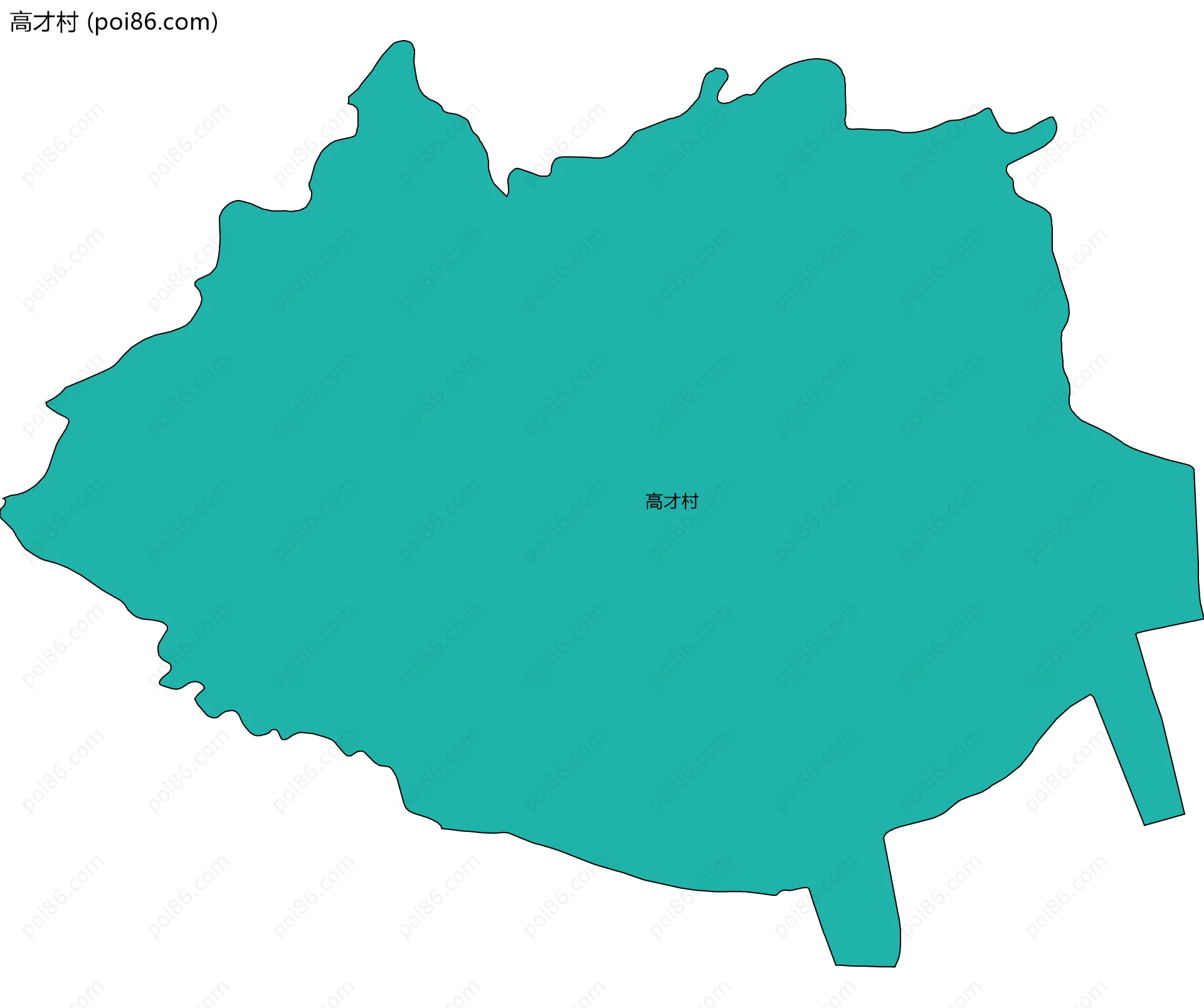 高才村边界地图