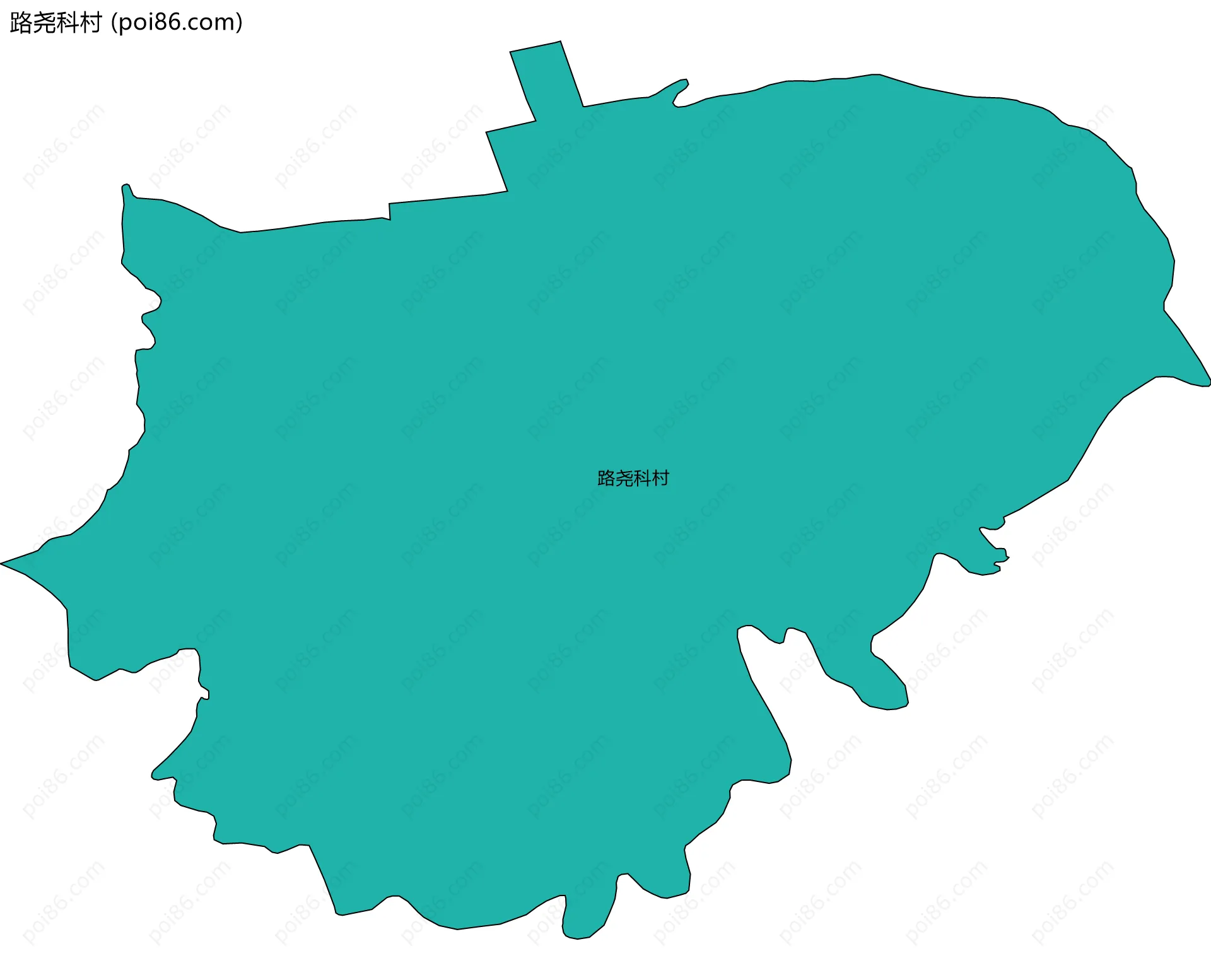 路尧科村边界地图