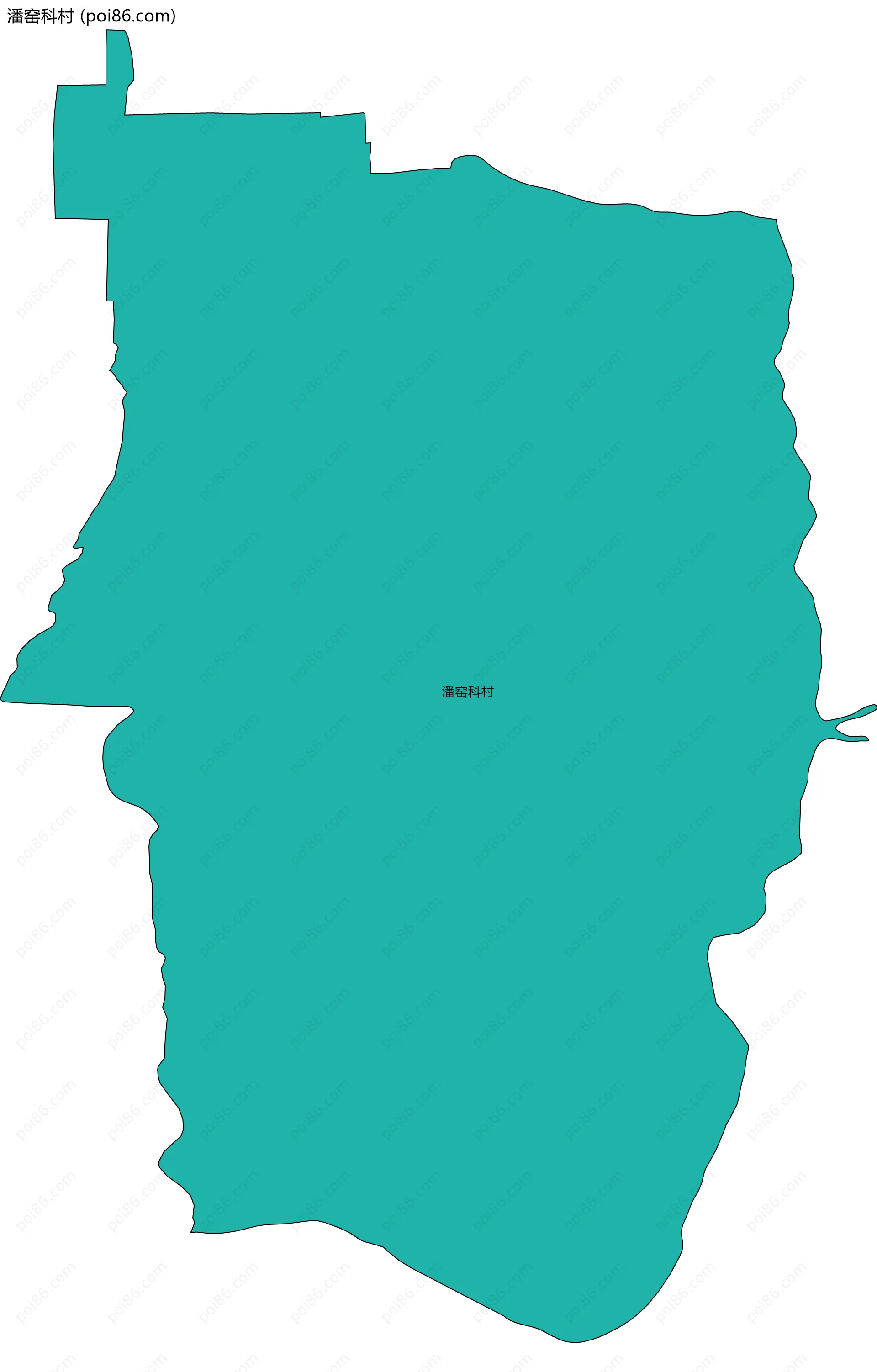 潘窑科村边界地图