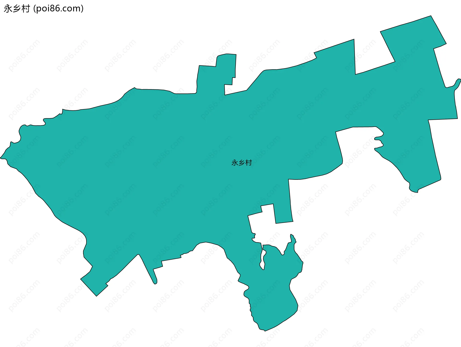 永乡村边界地图