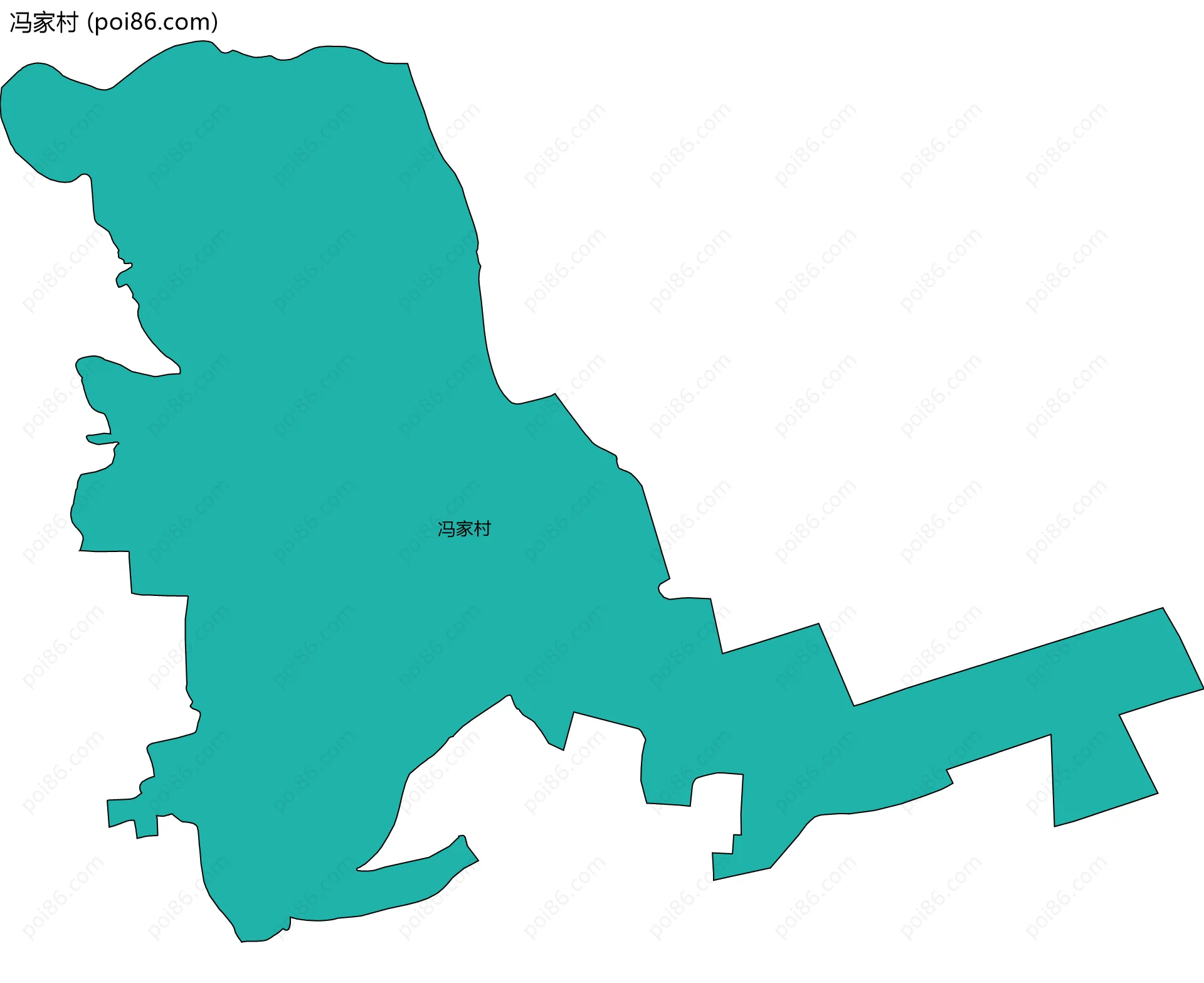 冯家村边界地图