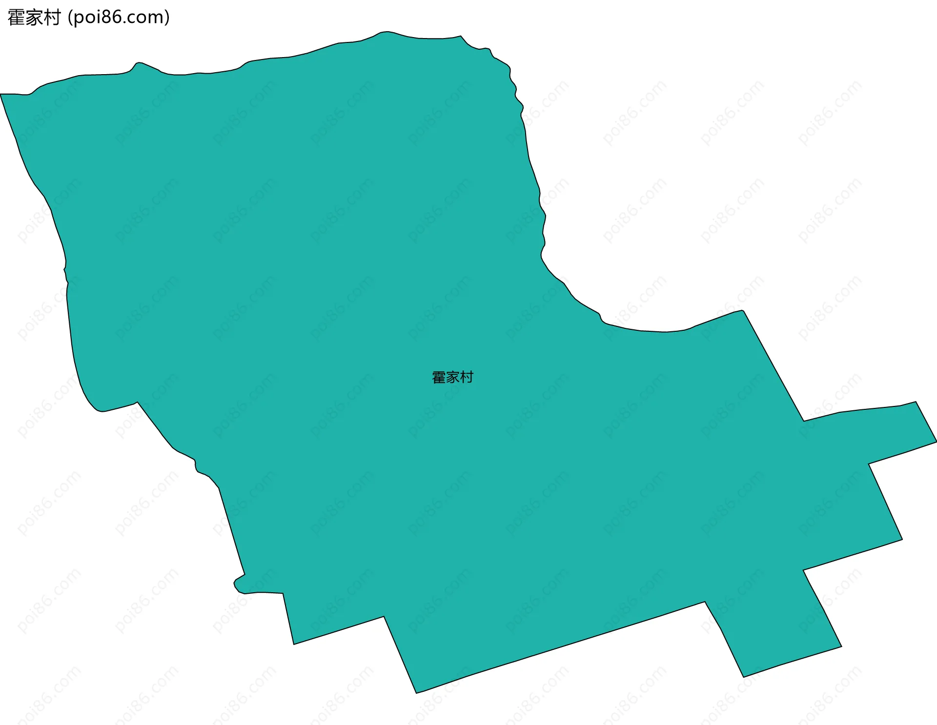 霍家村边界地图