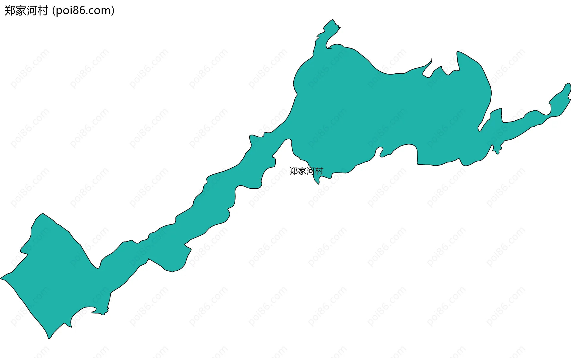 郑家河村边界地图