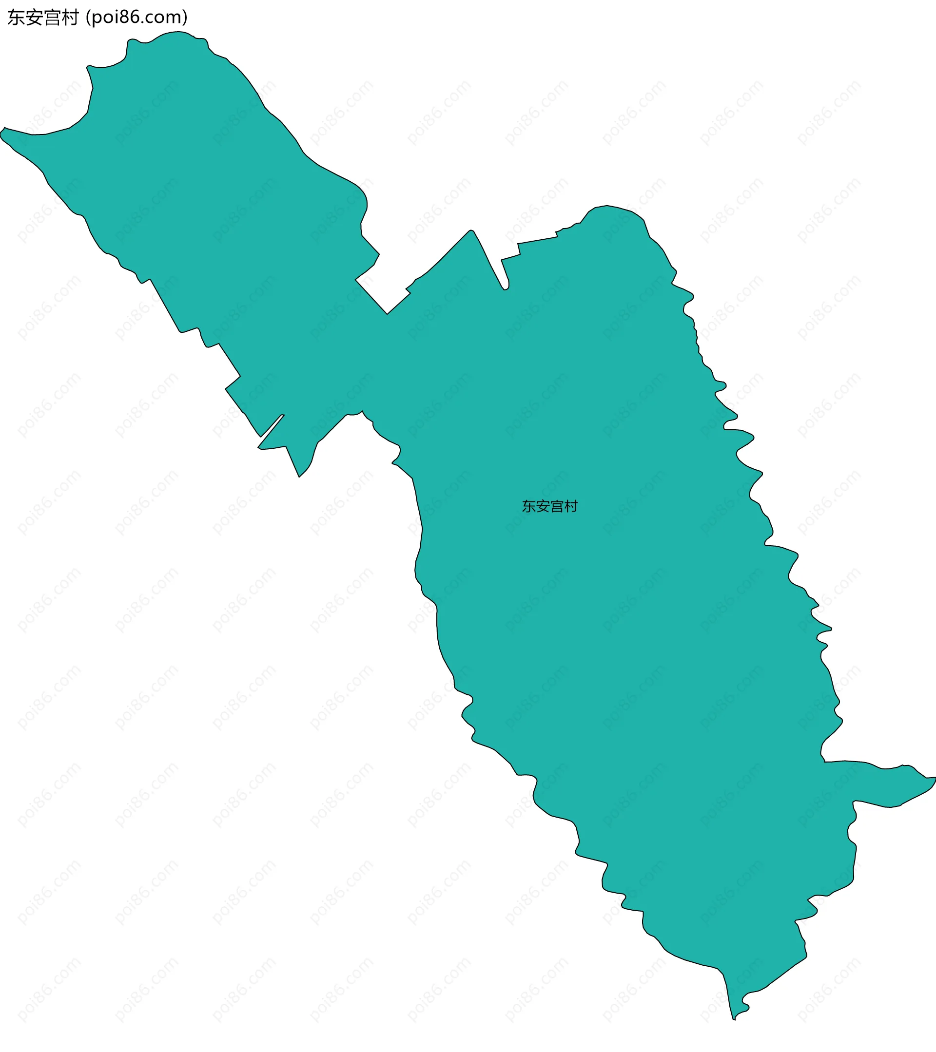 东安宫村边界地图
