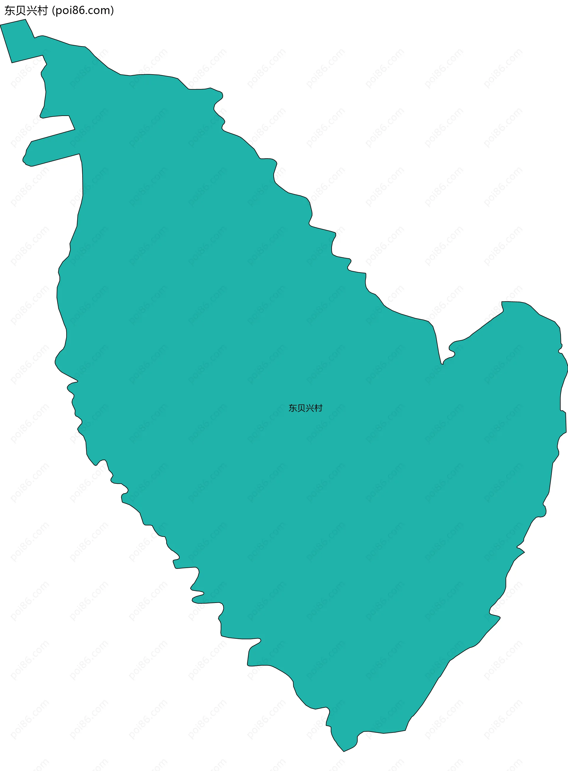 东贝兴村边界地图