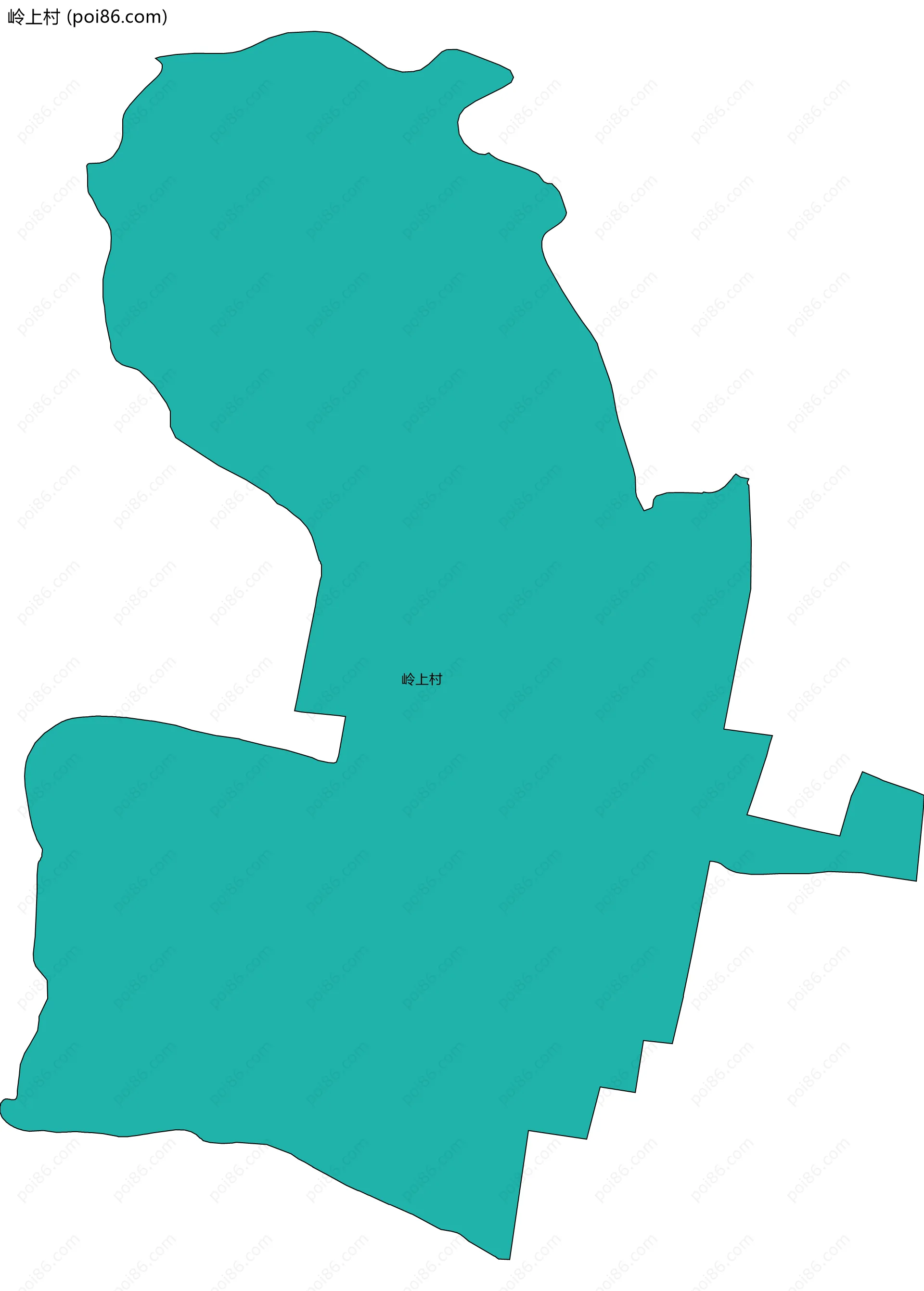 岭上村边界地图