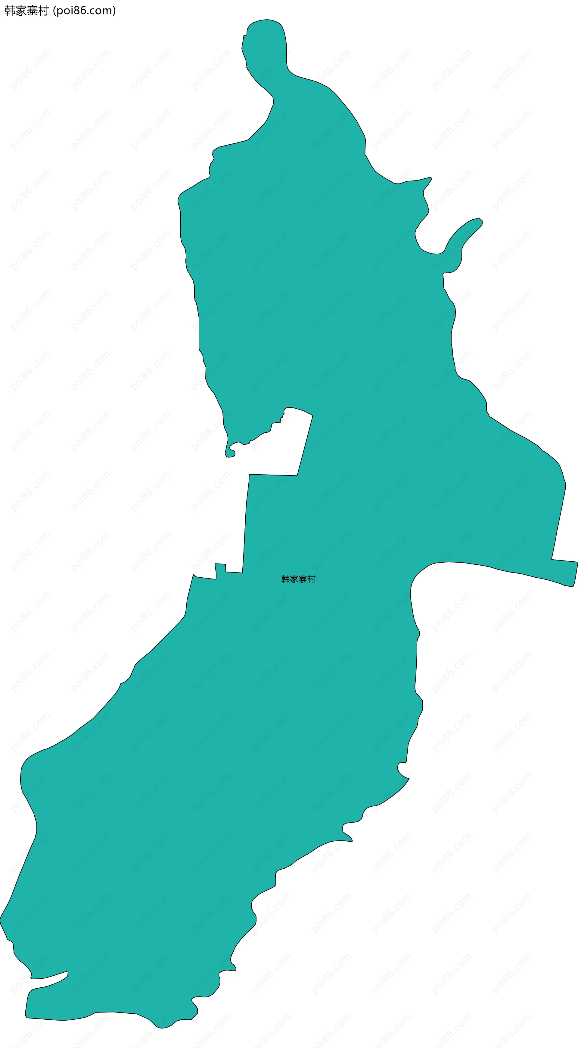 韩家寨村边界地图