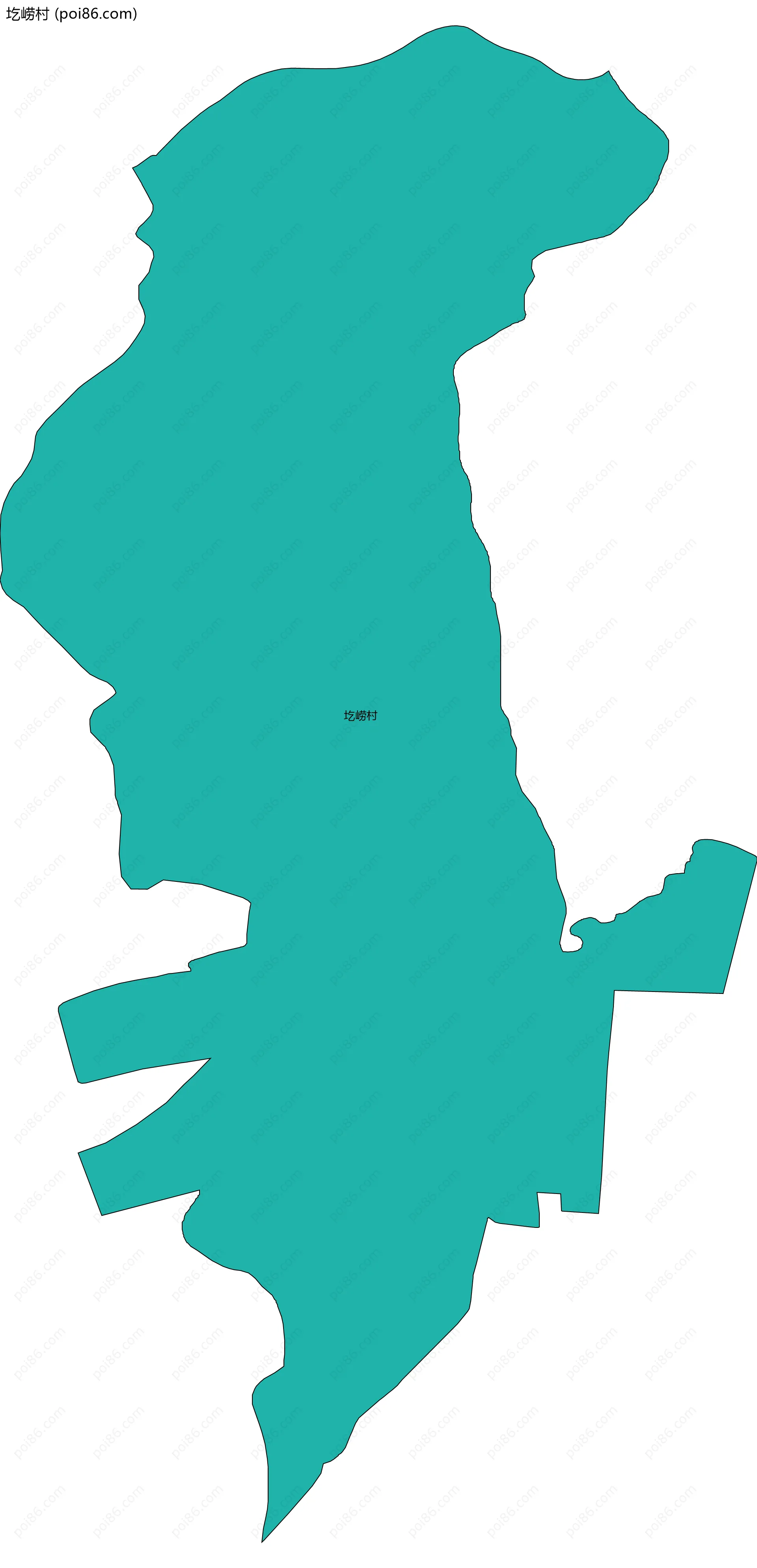 圪崂村边界地图