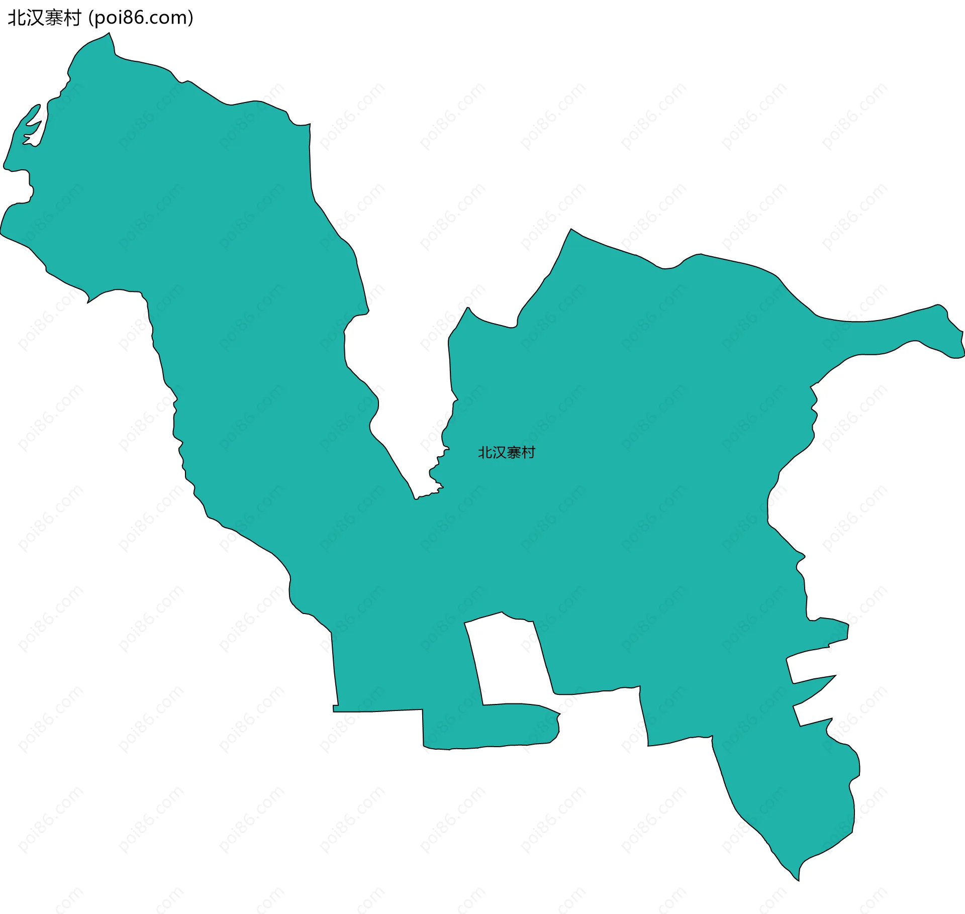 北汉寨村边界地图
