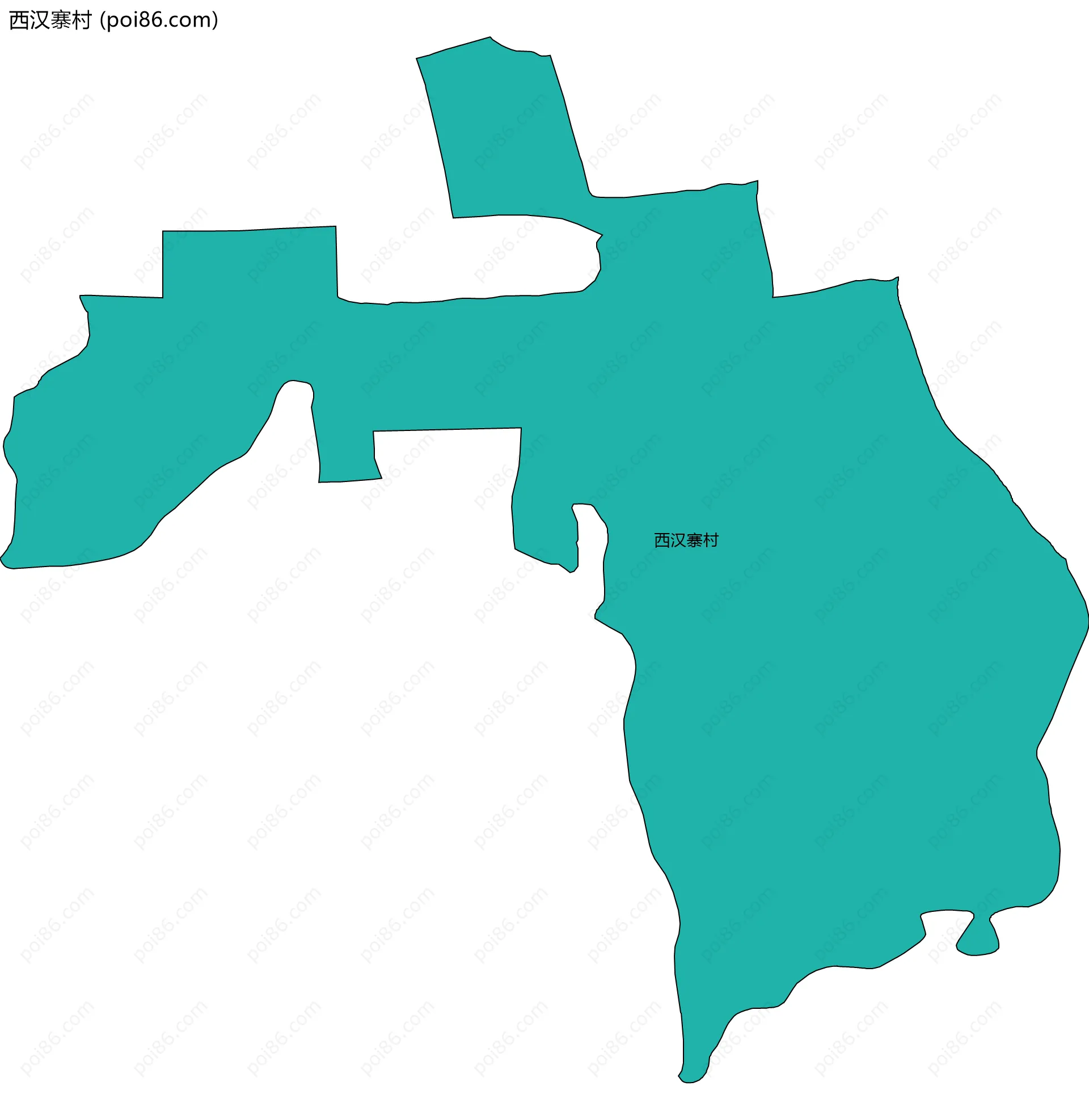 西汉寨村边界地图
