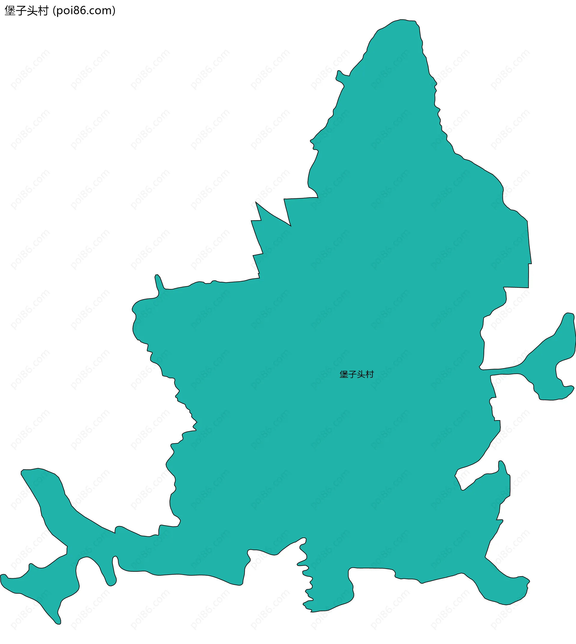 堡子头村边界地图