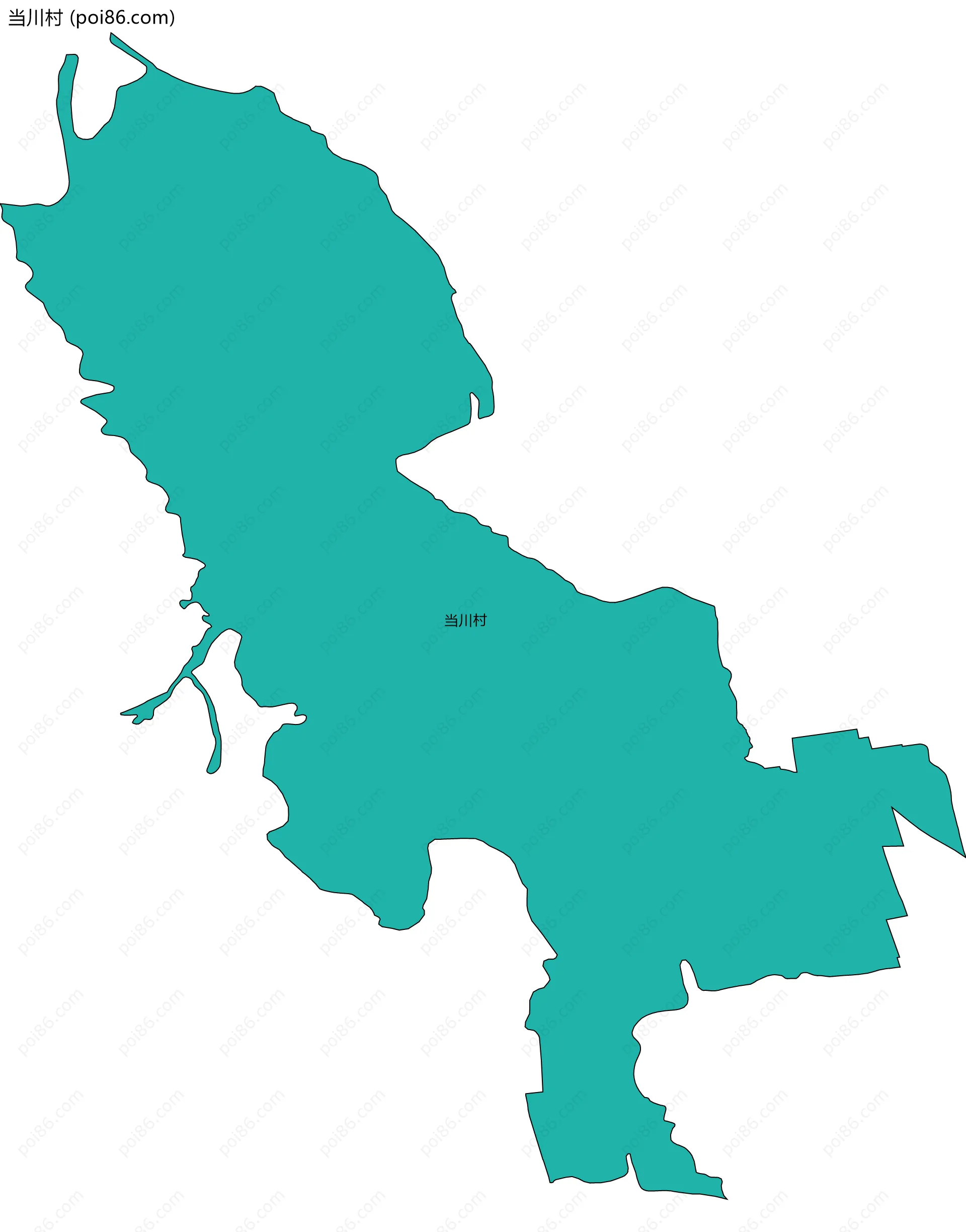 当川村边界地图
