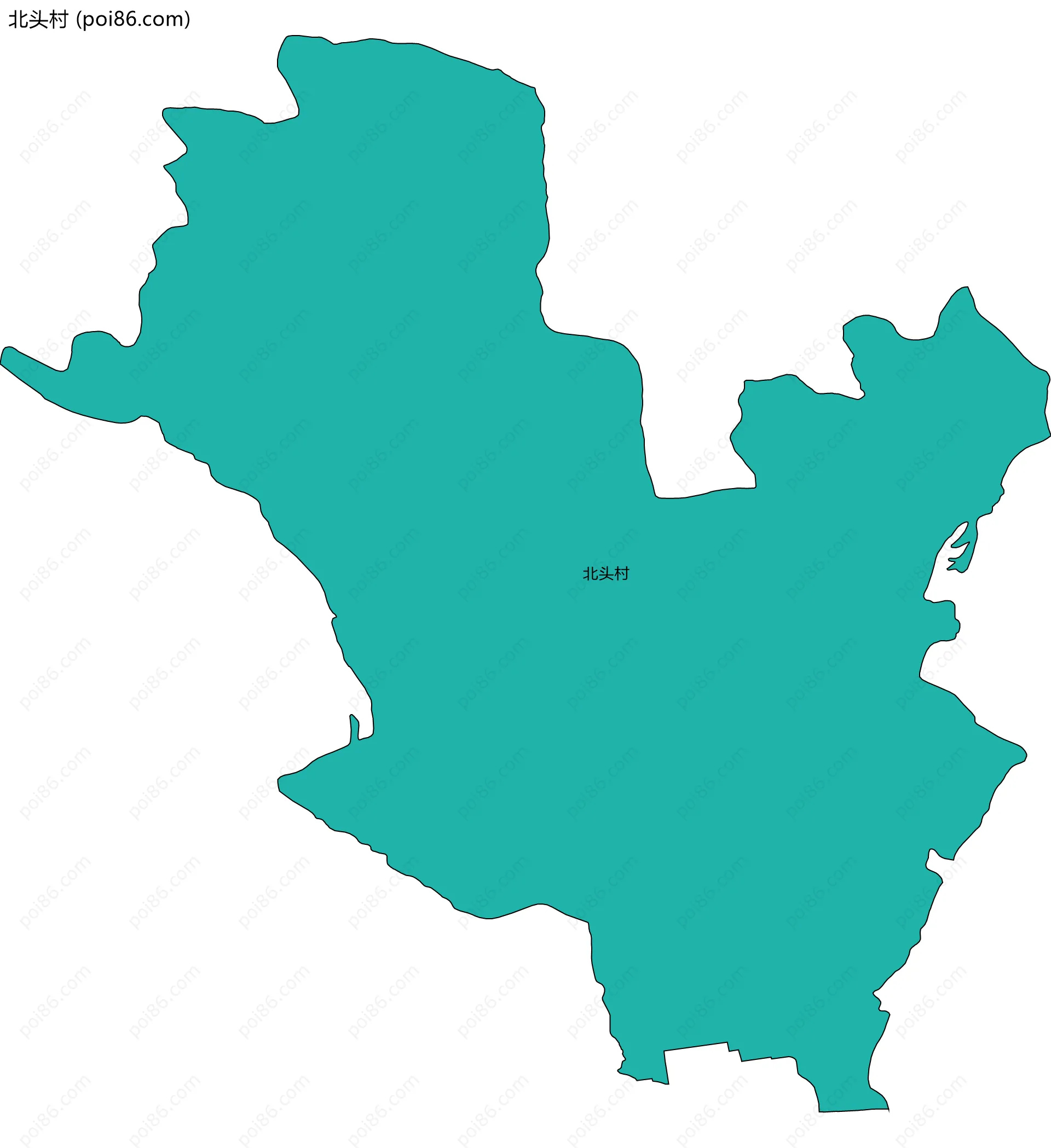 北头村边界地图