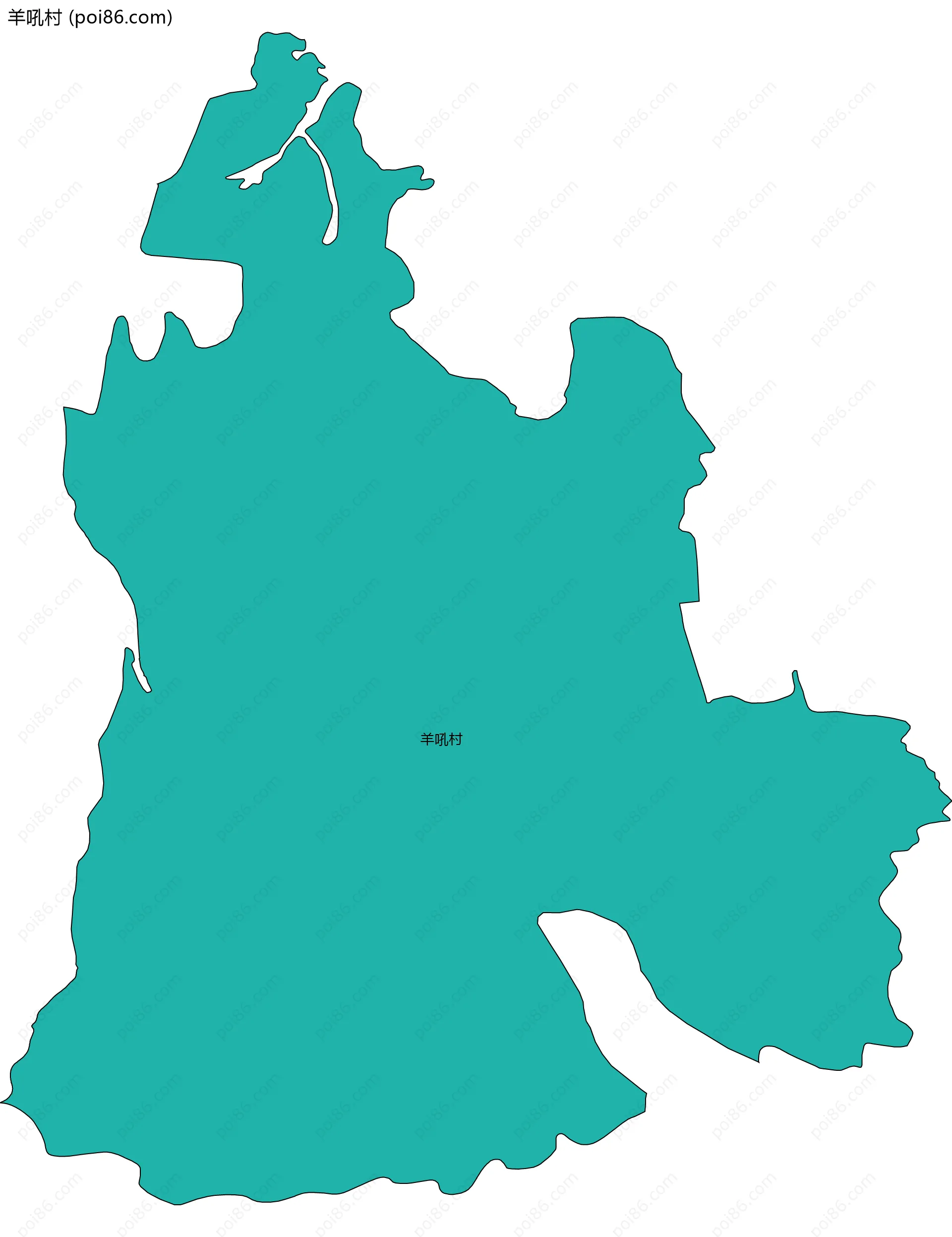 羊吼村边界地图