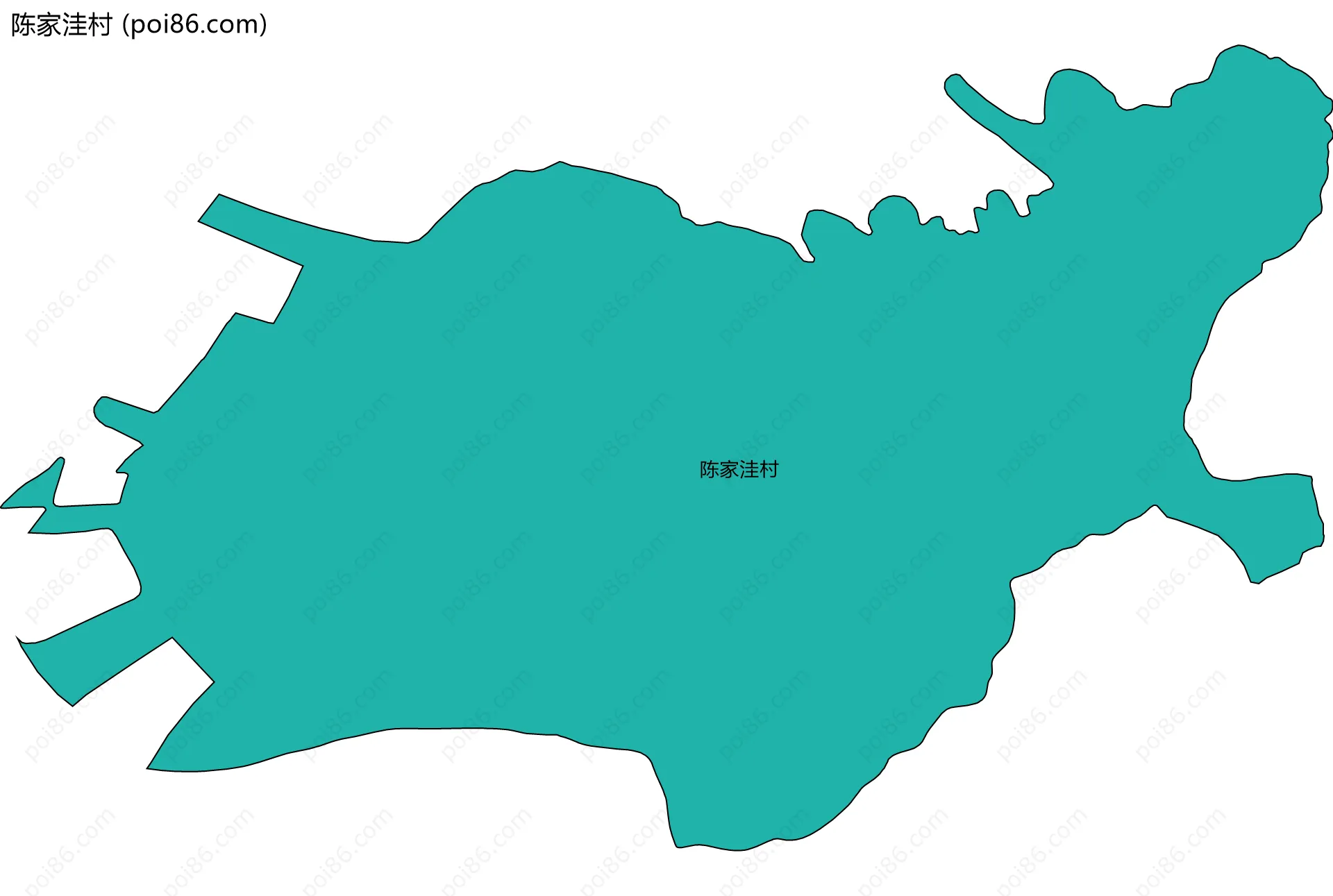 陈家洼村边界地图