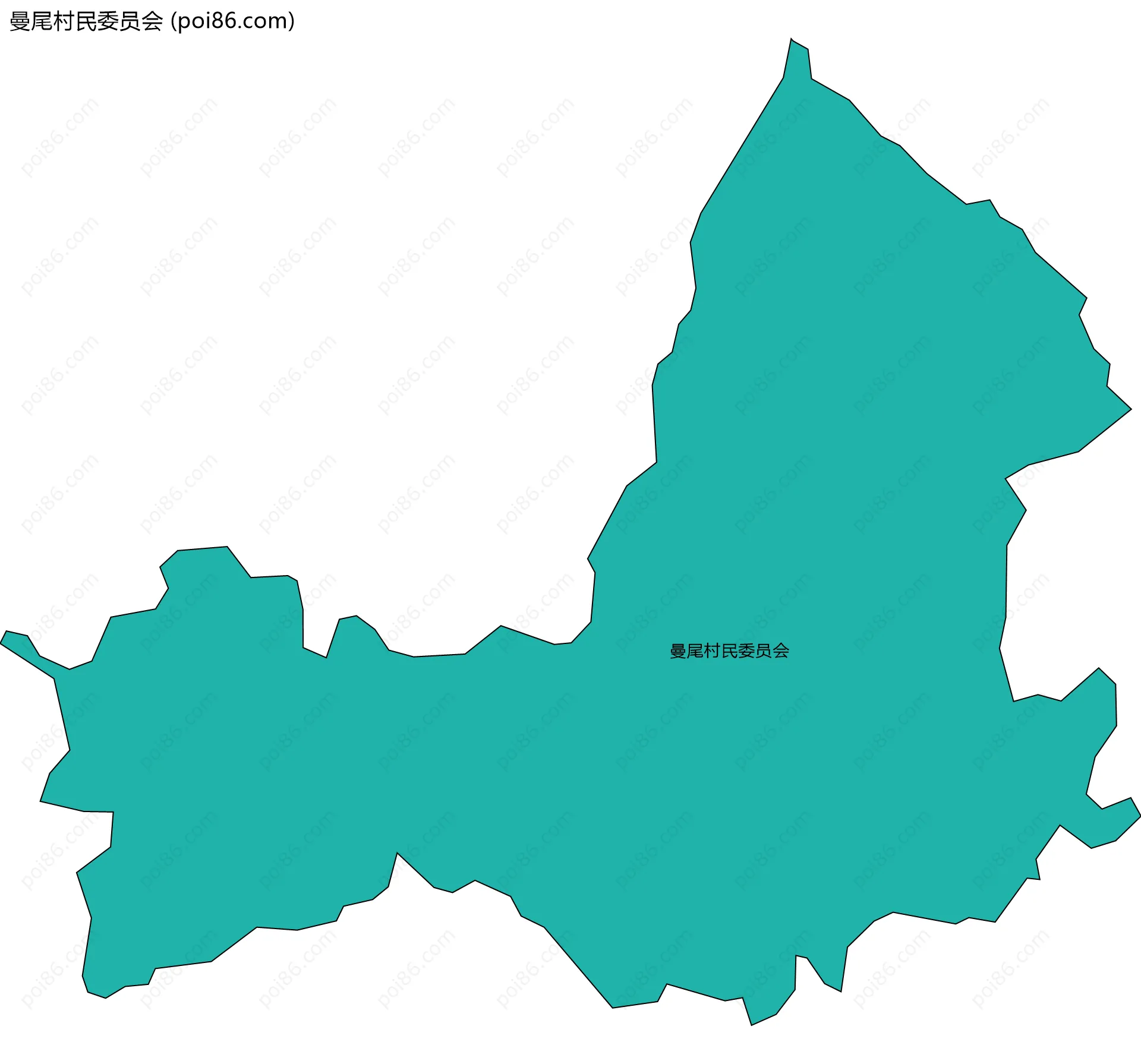 曼尾村民委员会边界地图