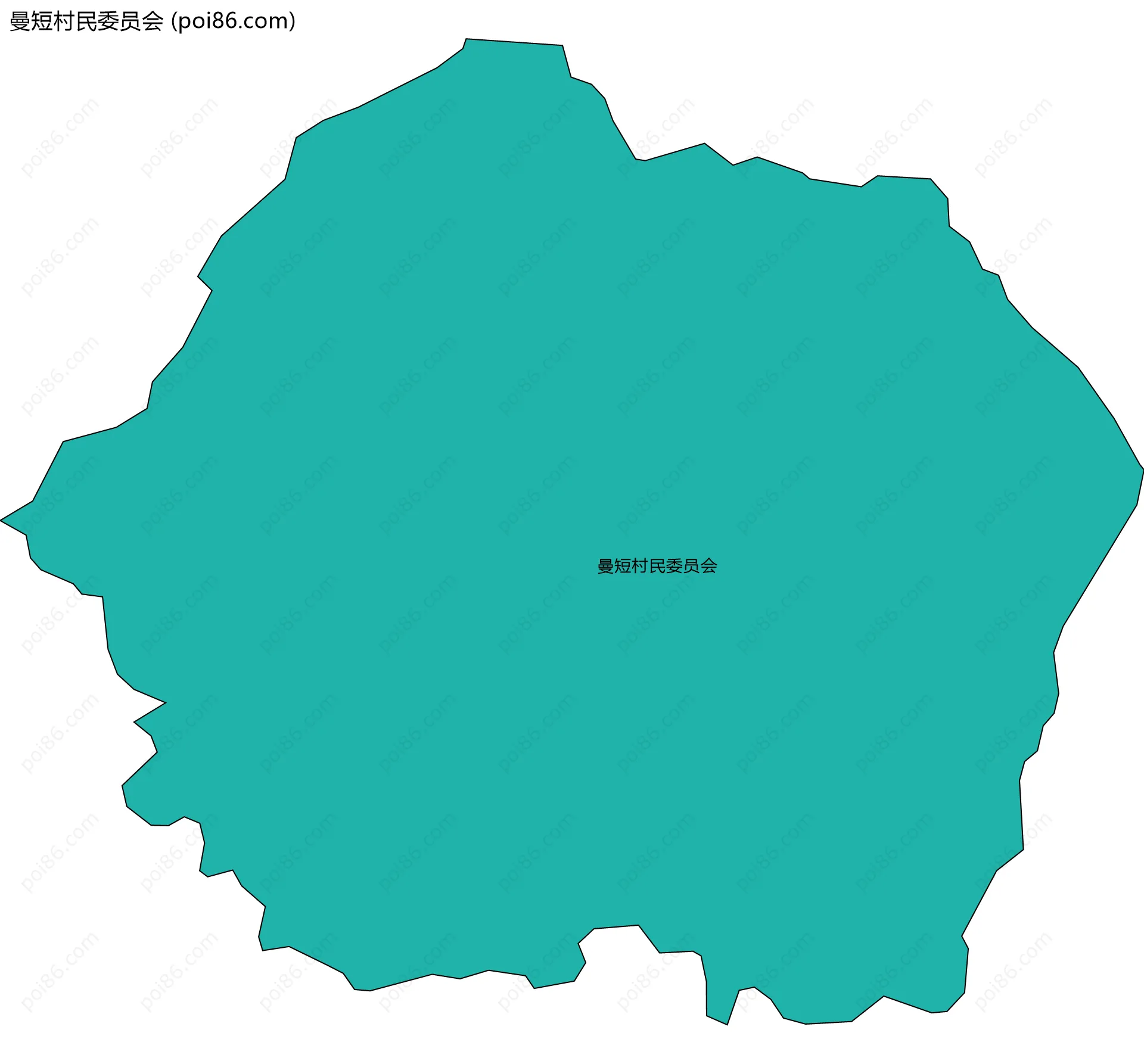 曼短村民委员会边界地图