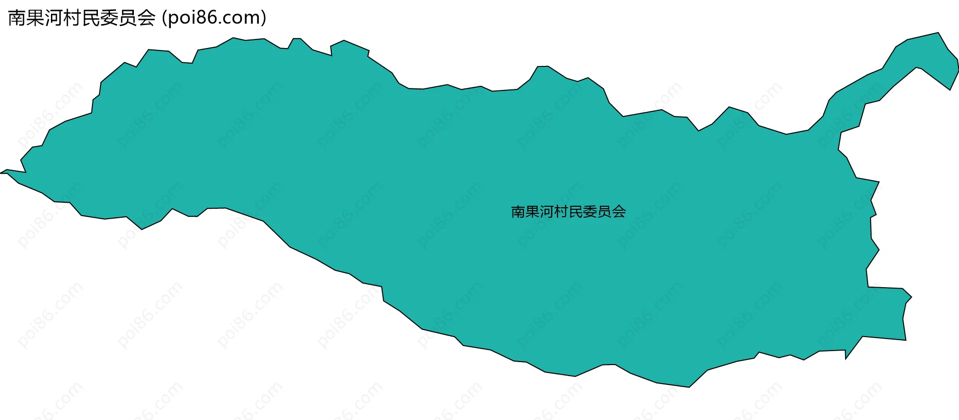 南果河村民委员会边界地图