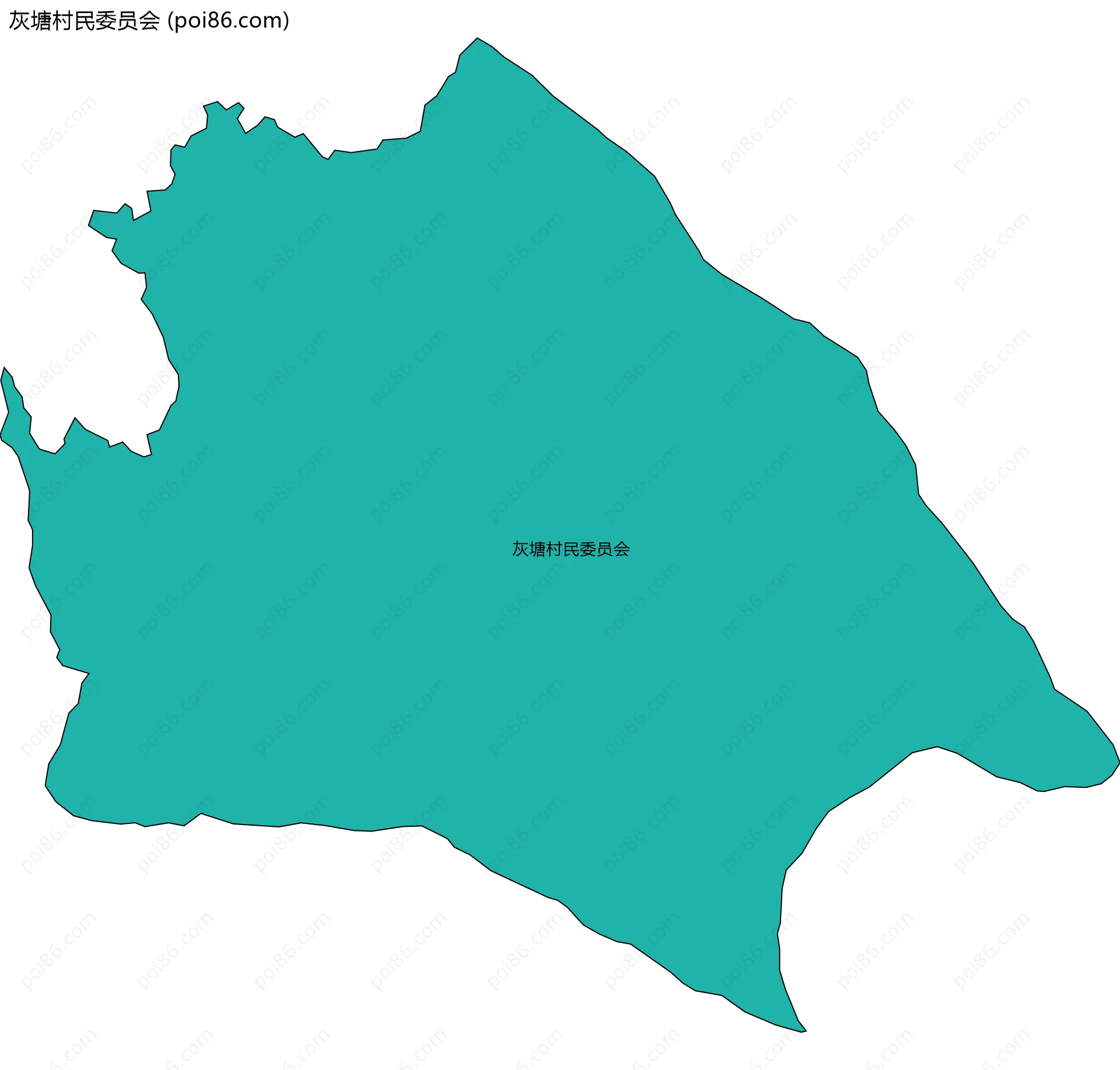 灰塘村民委员会边界地图
