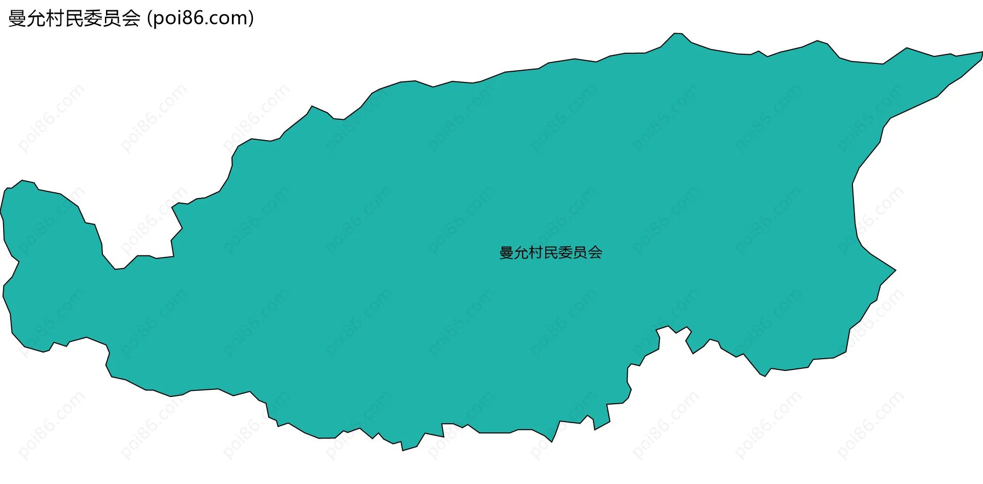 曼允村民委员会边界地图
