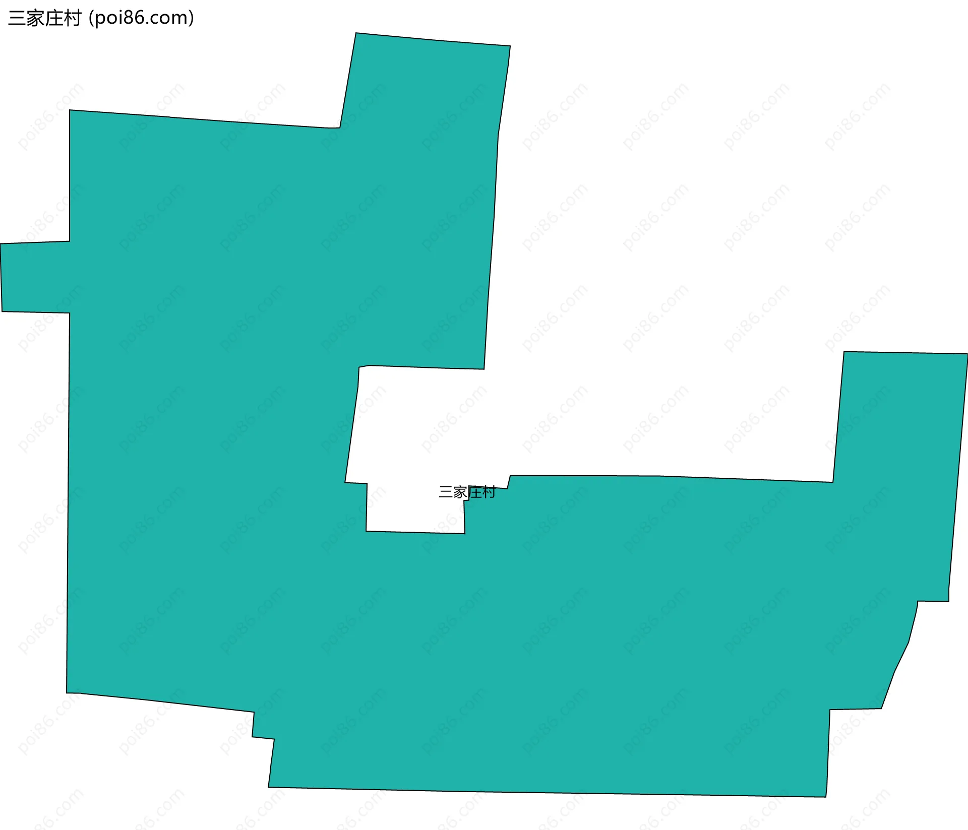 三家庄村边界地图