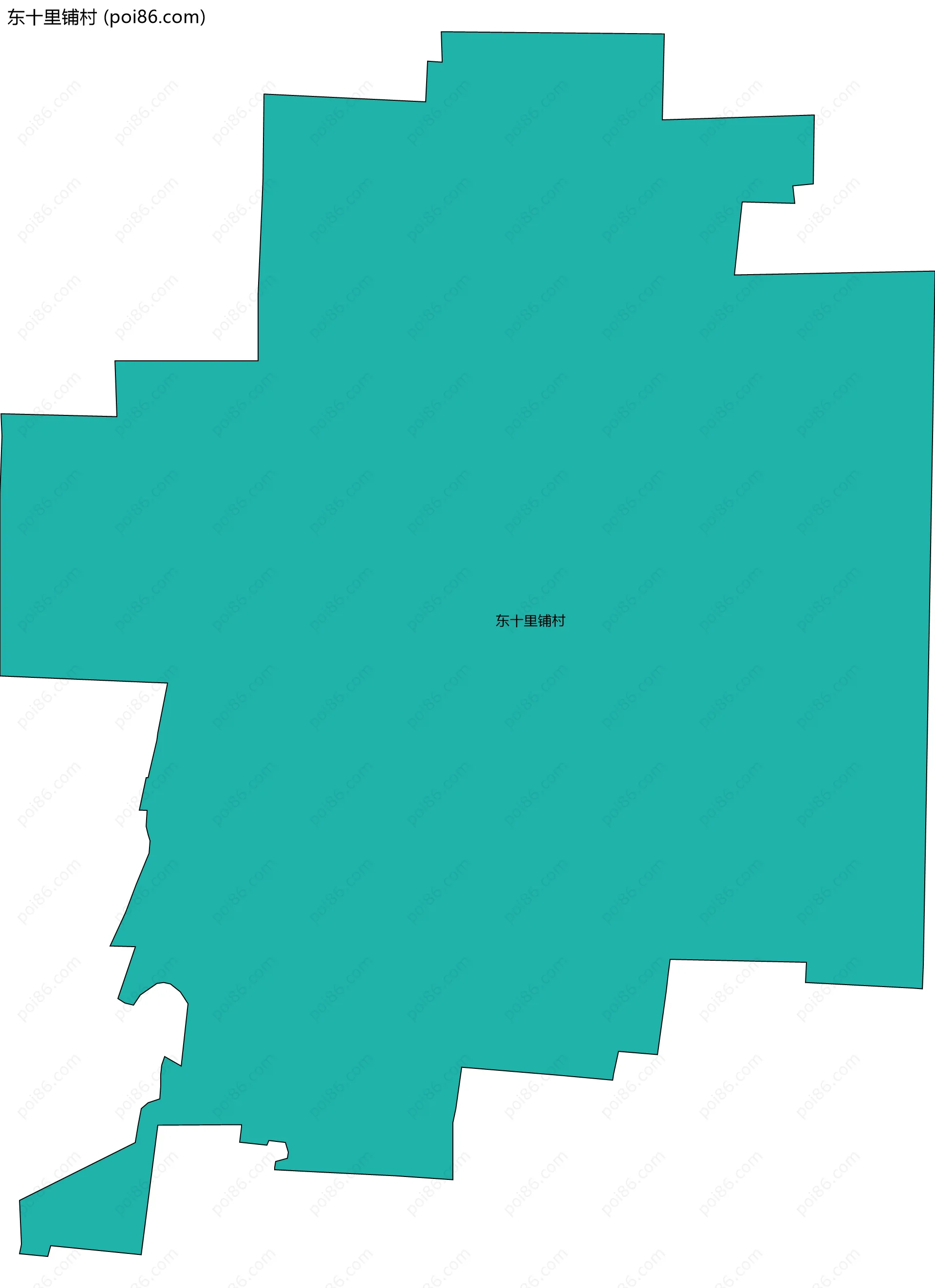 东十里铺村边界地图