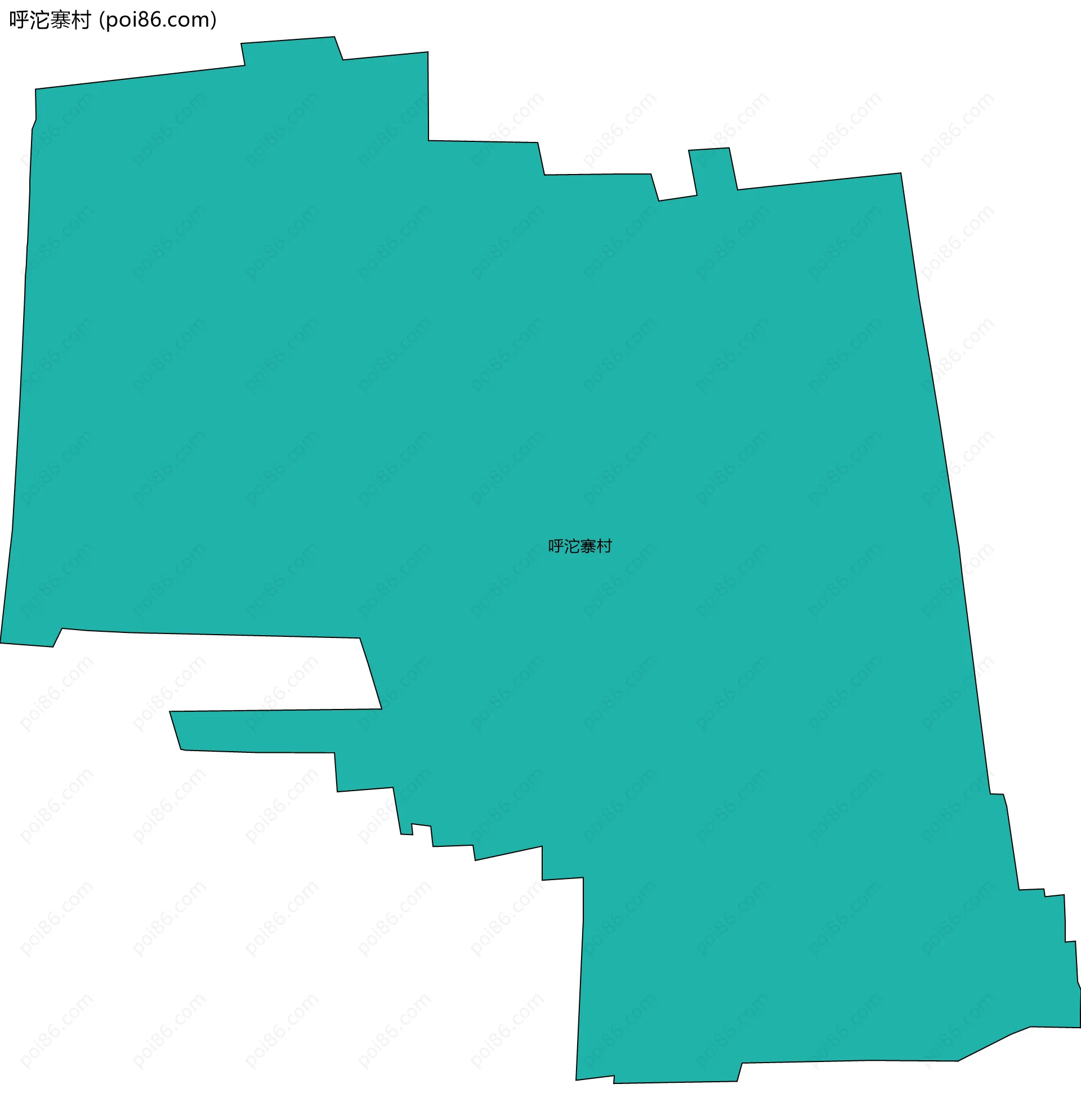 呼沱寨村边界地图
