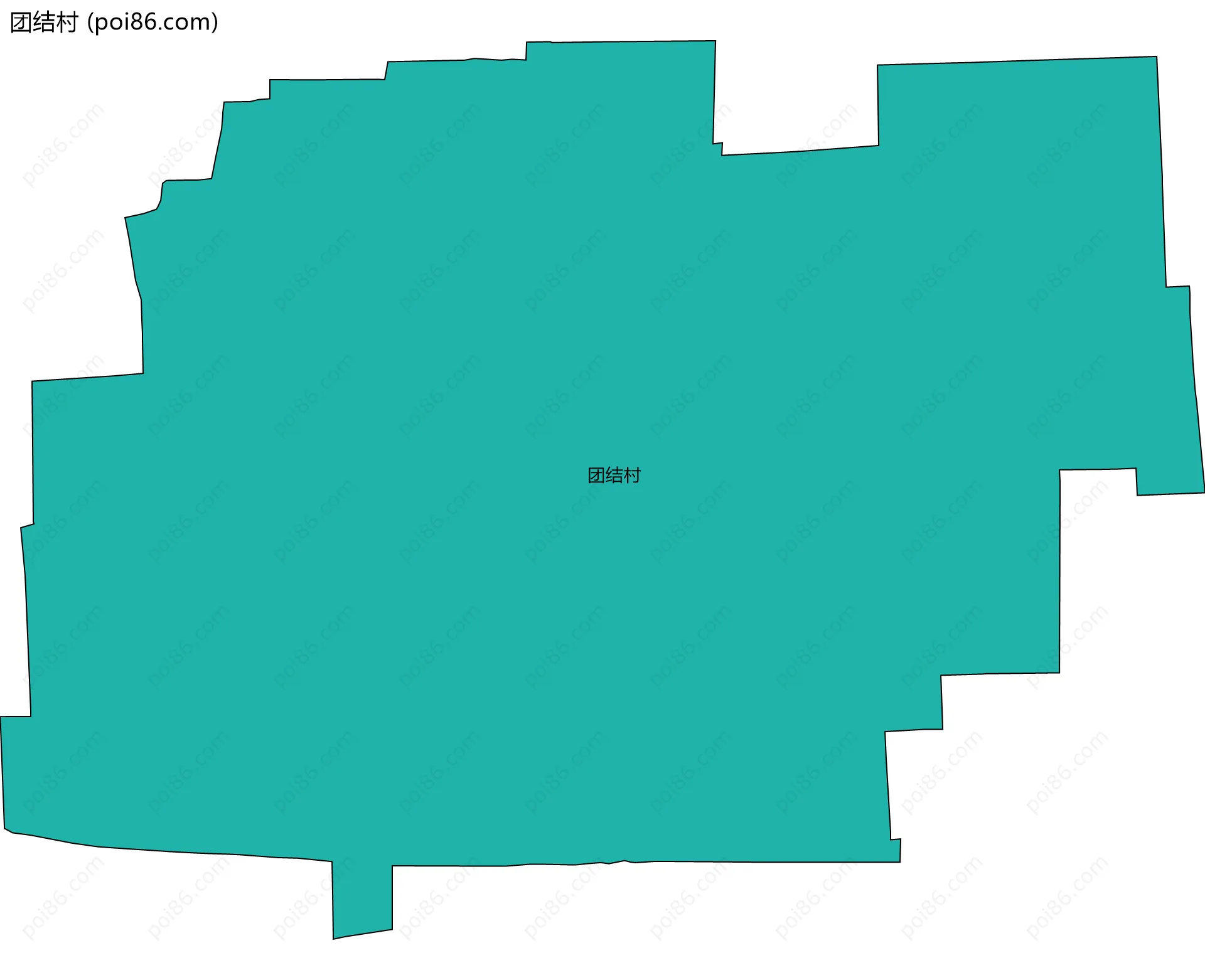 团结村边界地图