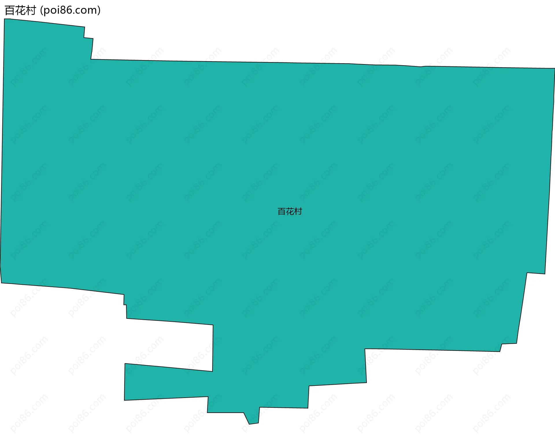 百花村边界地图